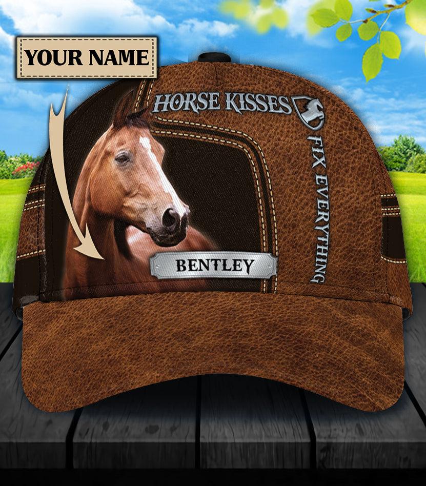 Personalized Horse Classic Cap, Personalized Gift for Horse Lovers Trucker Hats Custom Hats Gifts For Men & Women