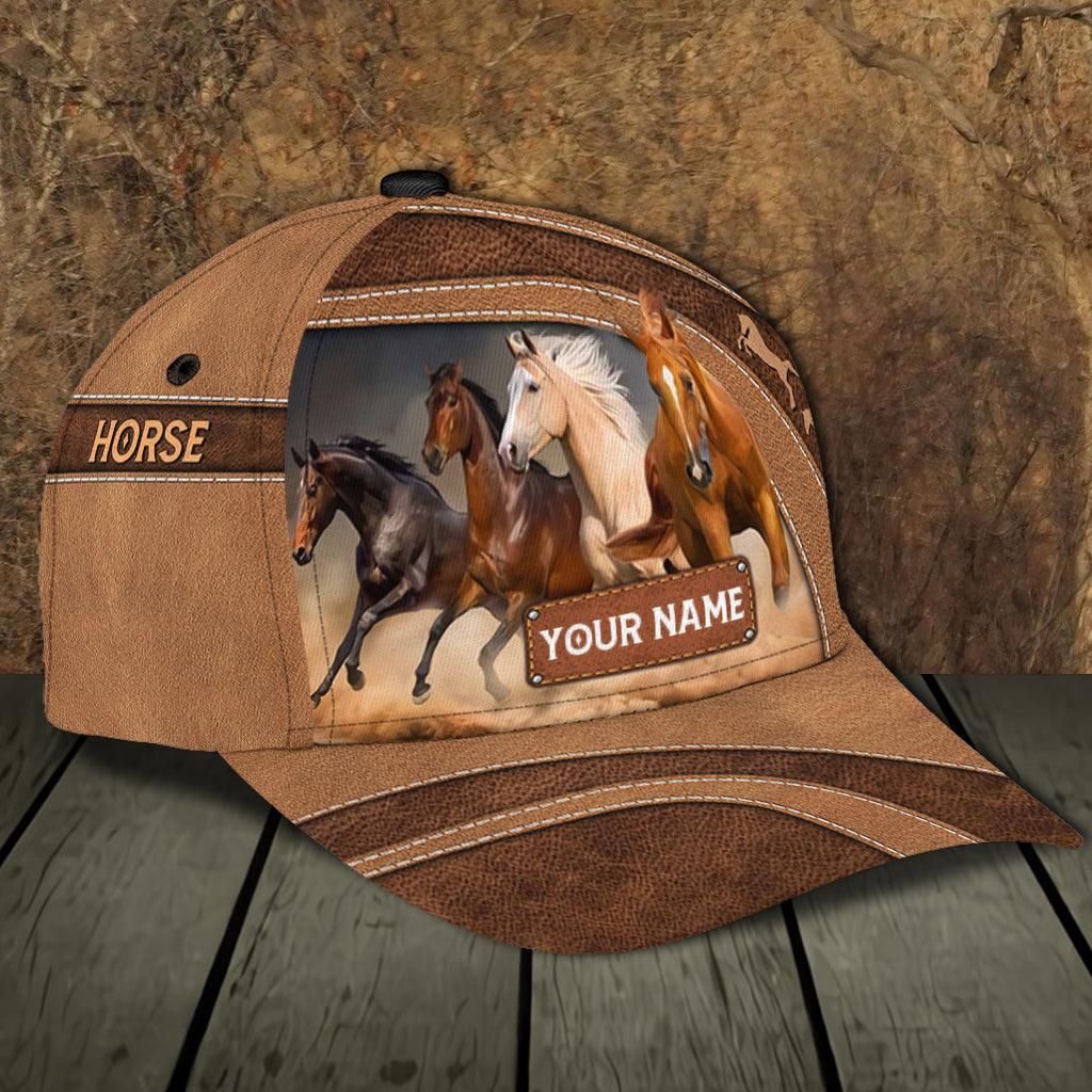 Personalized Horse Classic Cap, Personalized Gift for Horse Lovers Trucker Hats Custom Hats Gifts For Men & Women