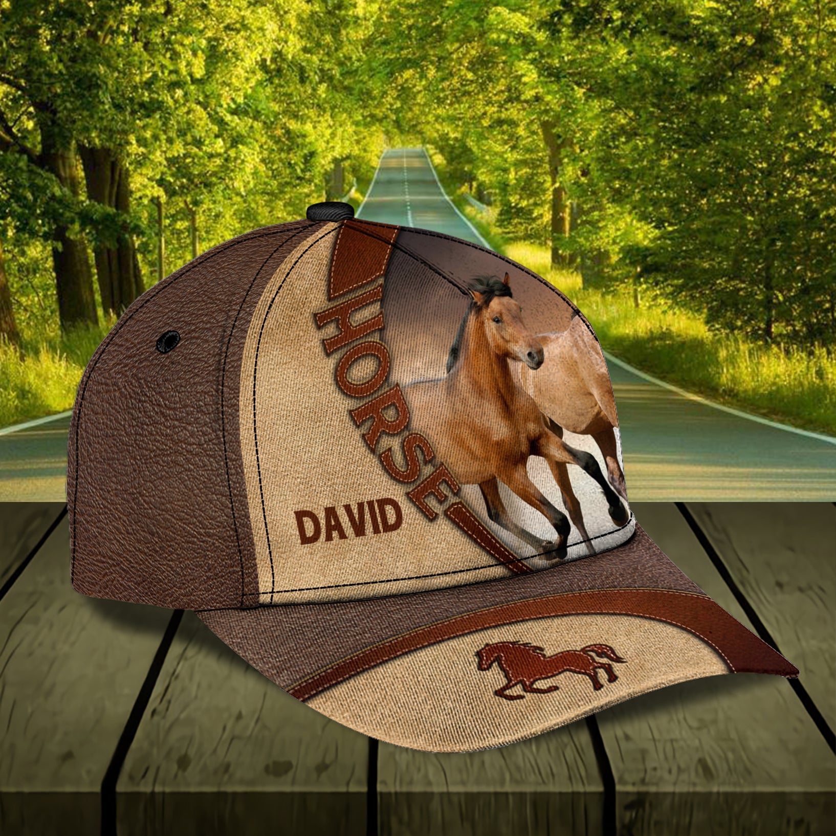 Personalized Horse Classic Cap, Personalized Gift for Horse Lovers Trucker Hats Custom Hats Gifts For Men & Women