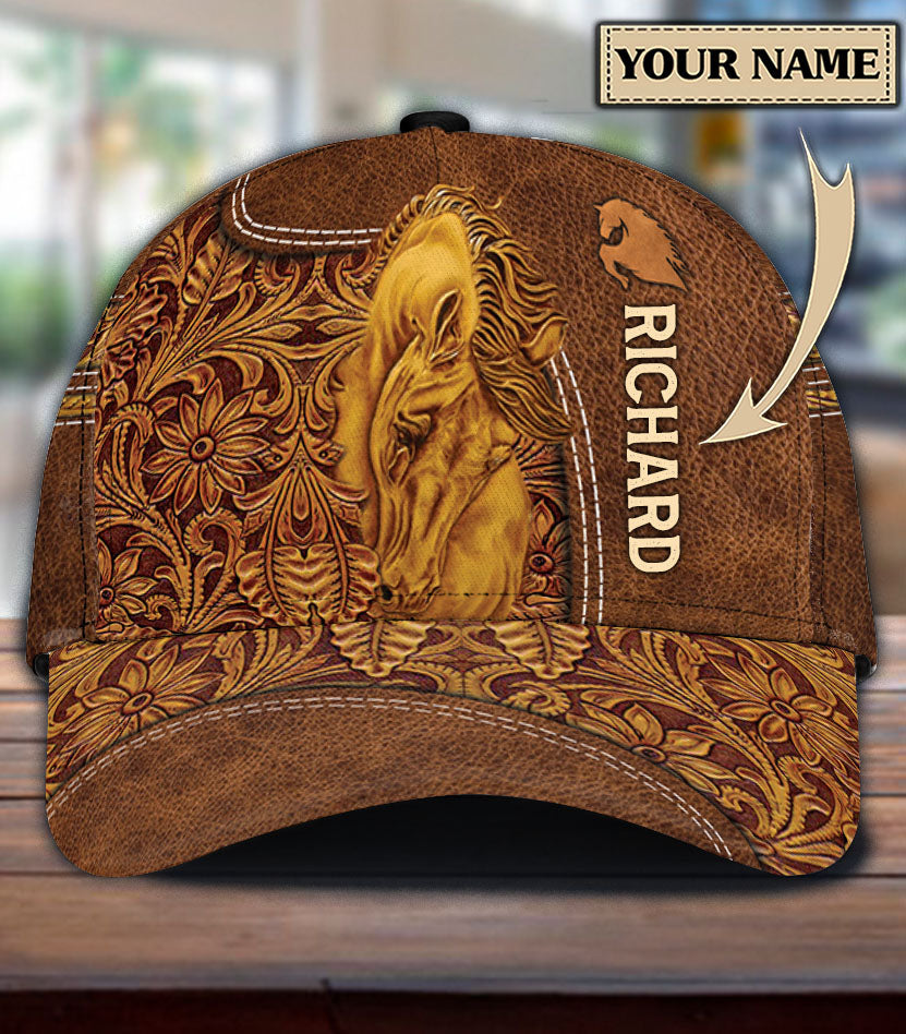 Personalized Horse Classic Cap, Personalized Gift for Horse Lovers Trucker Hats Custom Hats Gifts For Men & Women