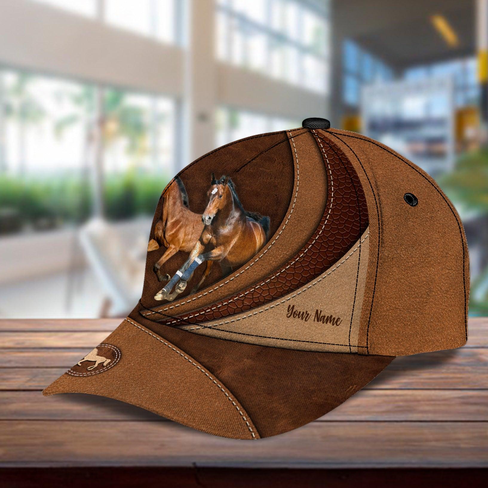 Personalized Horse Classic Cap, Personalized Gift for Horse Lovers Trucker Hats Custom Hats Gifts For Men & Women