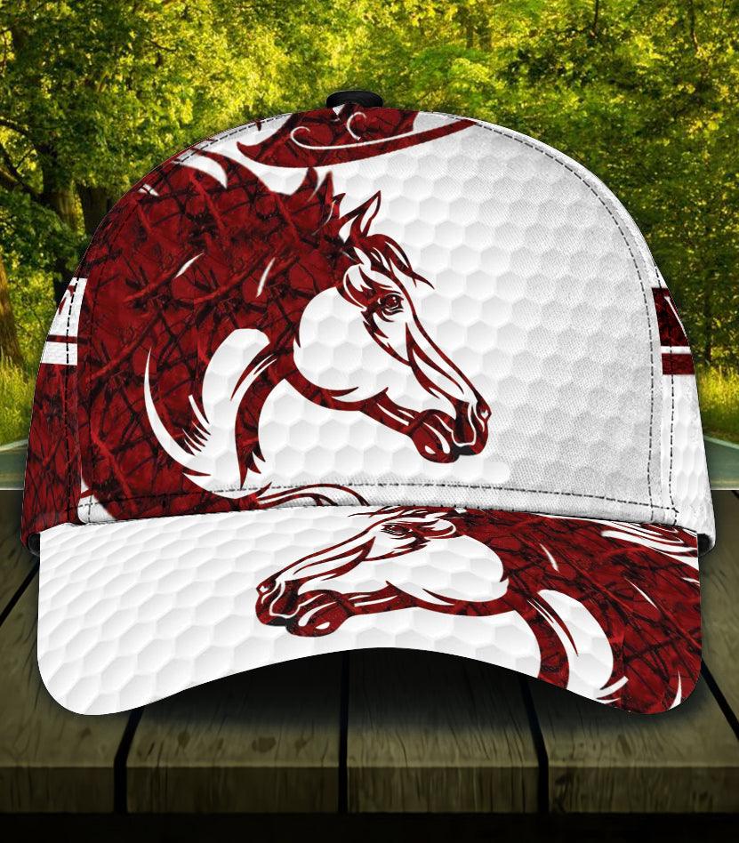 Personalized Horse Classic Cap, Personalized Gift for Horse Lovers Trucker Hats Custom Hats Gifts For Men & Women