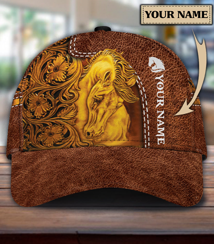 Personalized Horse Classic Cap, Personalized Gift for Horse Lovers Trucker Hats Custom Hats Gifts For Men & Women