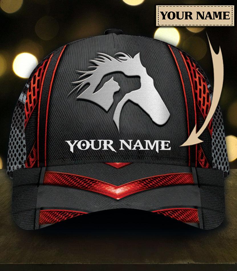 Personalized Horse Classic Cap, Personalized Gift for Horse Lovers Trucker Hats Custom Hats Gifts For Men & Women