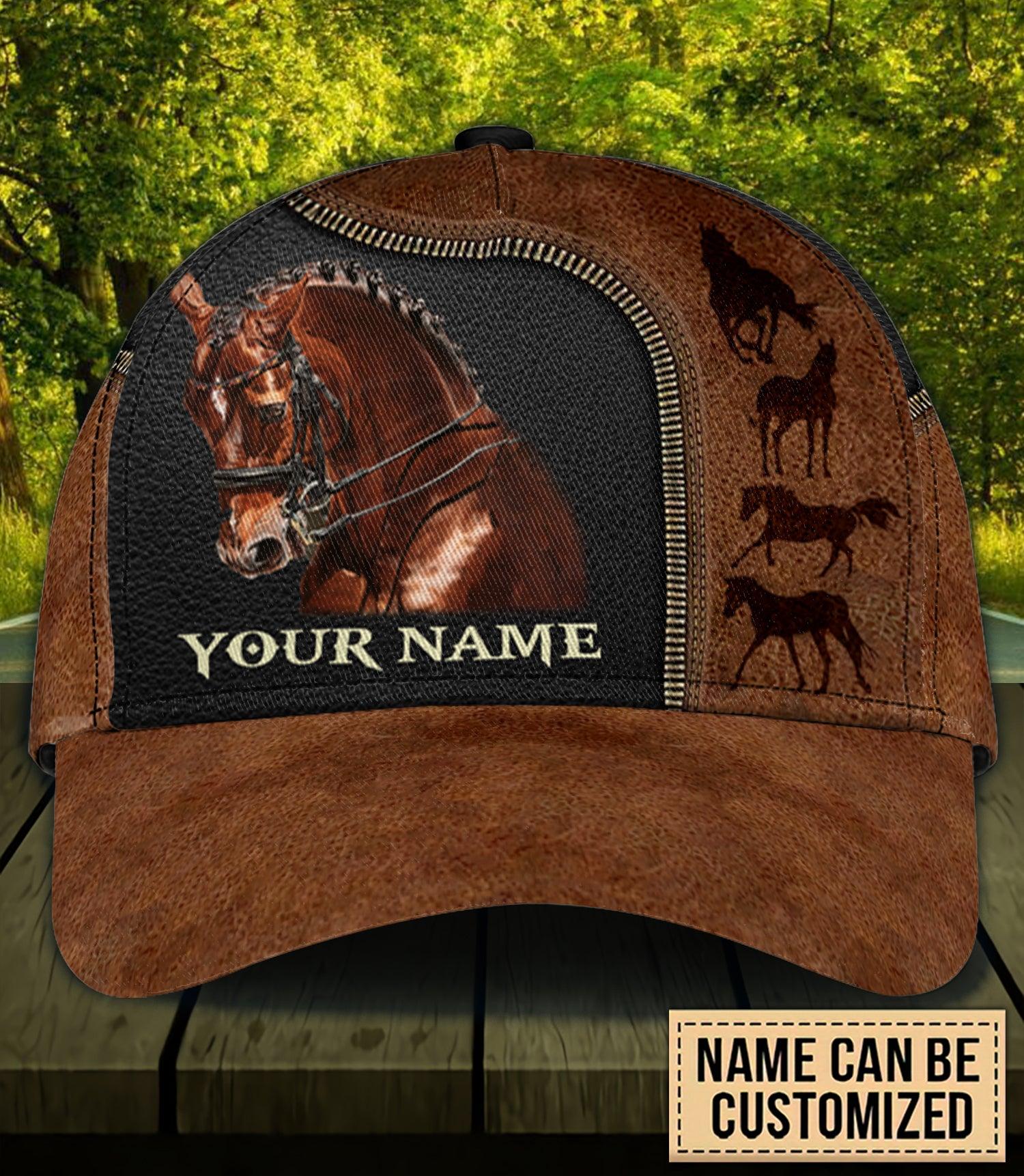 Personalized Horse Classic Cap, Personalized Gift for Horse Lovers Trucker Hats Custom Hats Gifts For Men & Women