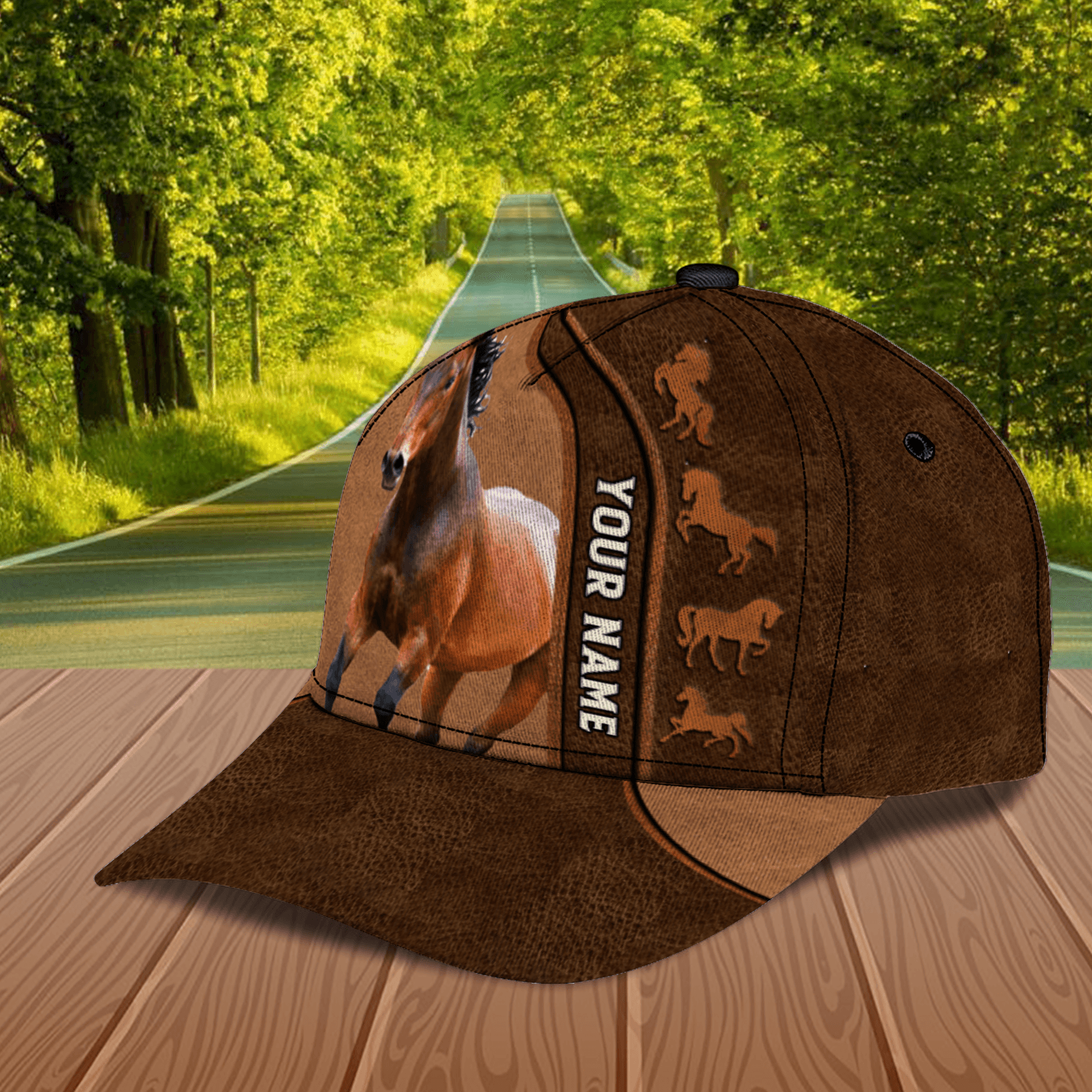 Personalized Horse Classic Cap, Personalized Gift for Horse Lovers Trucker Hats Custom Hats Gifts For Men & Women