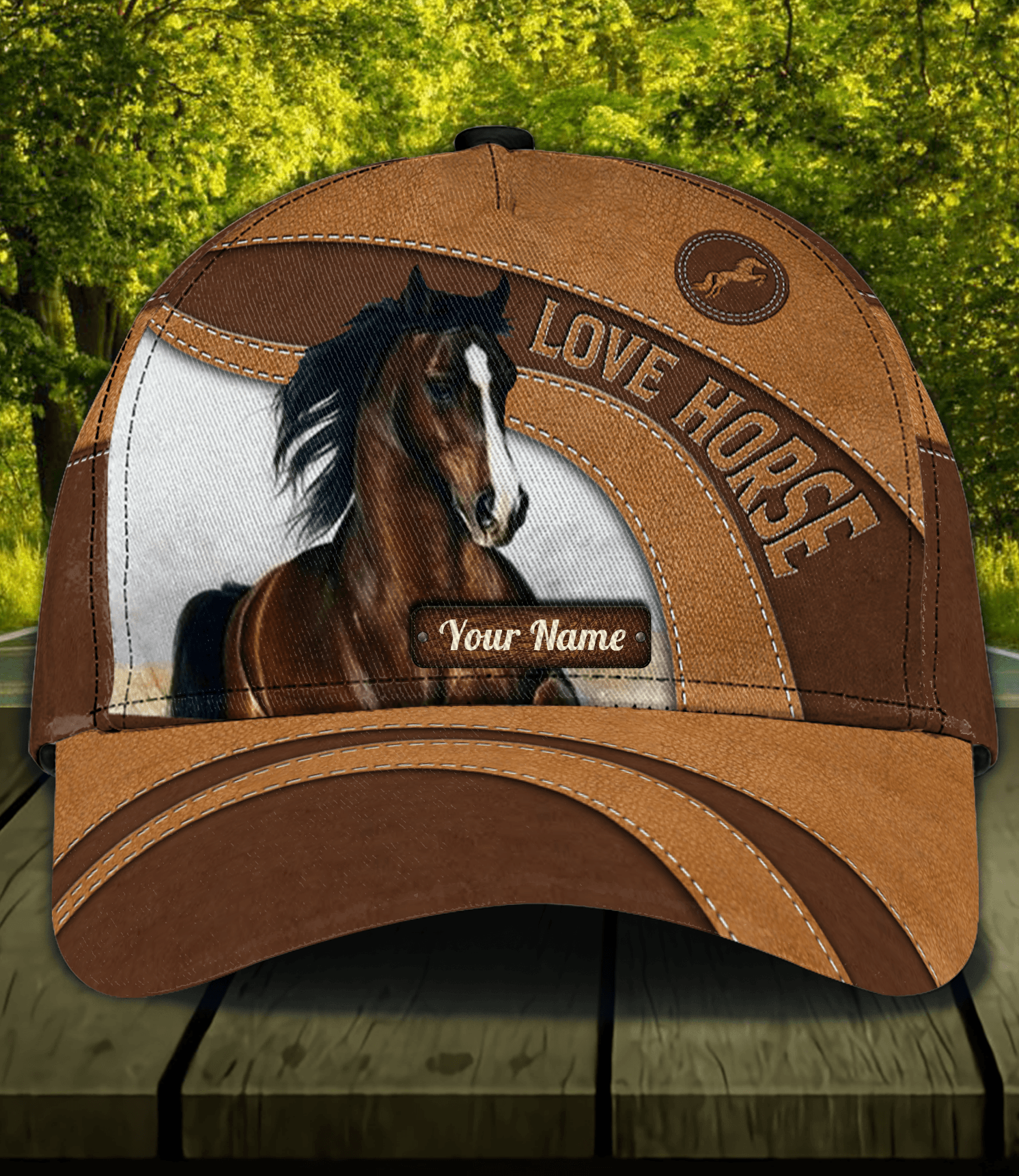 Personalized Horse Classic Cap, Personalized Gift for Horse Lovers Trucker Hats Custom Hats Gifts For Men & Women