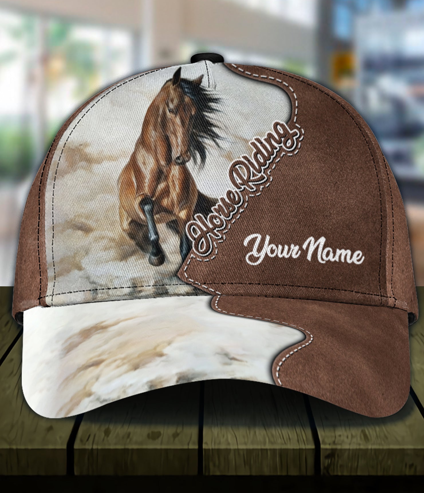 Personalized Horse Classic Cap, Personalized Gift for Horse Lovers Trucker Hats Custom Hats Gifts For Men & Women