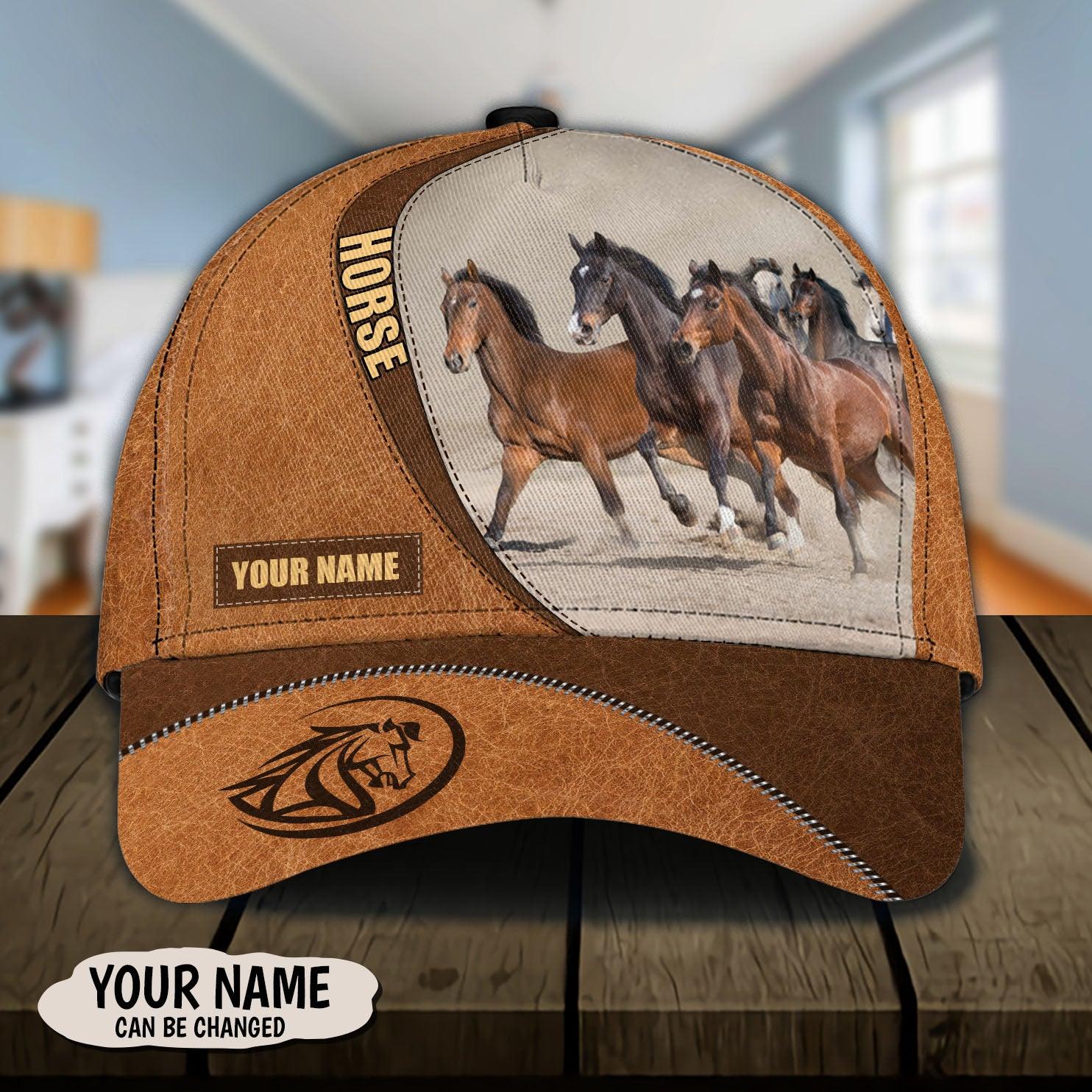 Personalized Horse Classic Cap, Personalized Gift for Horse Lovers Trucker Hats Custom Hats Gifts For Men & Women