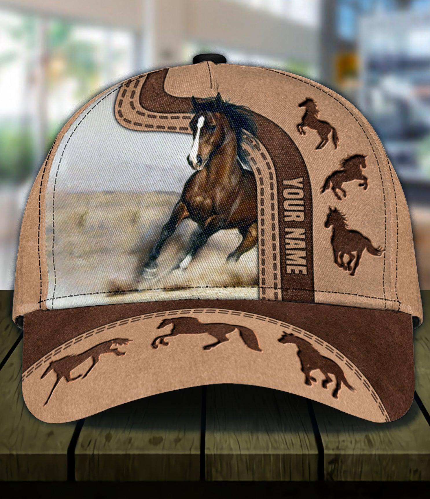 Personalized Horse Classic Cap, Personalized Gift for Horse Lovers Trucker Hats Custom Hats Gifts For Men & Women