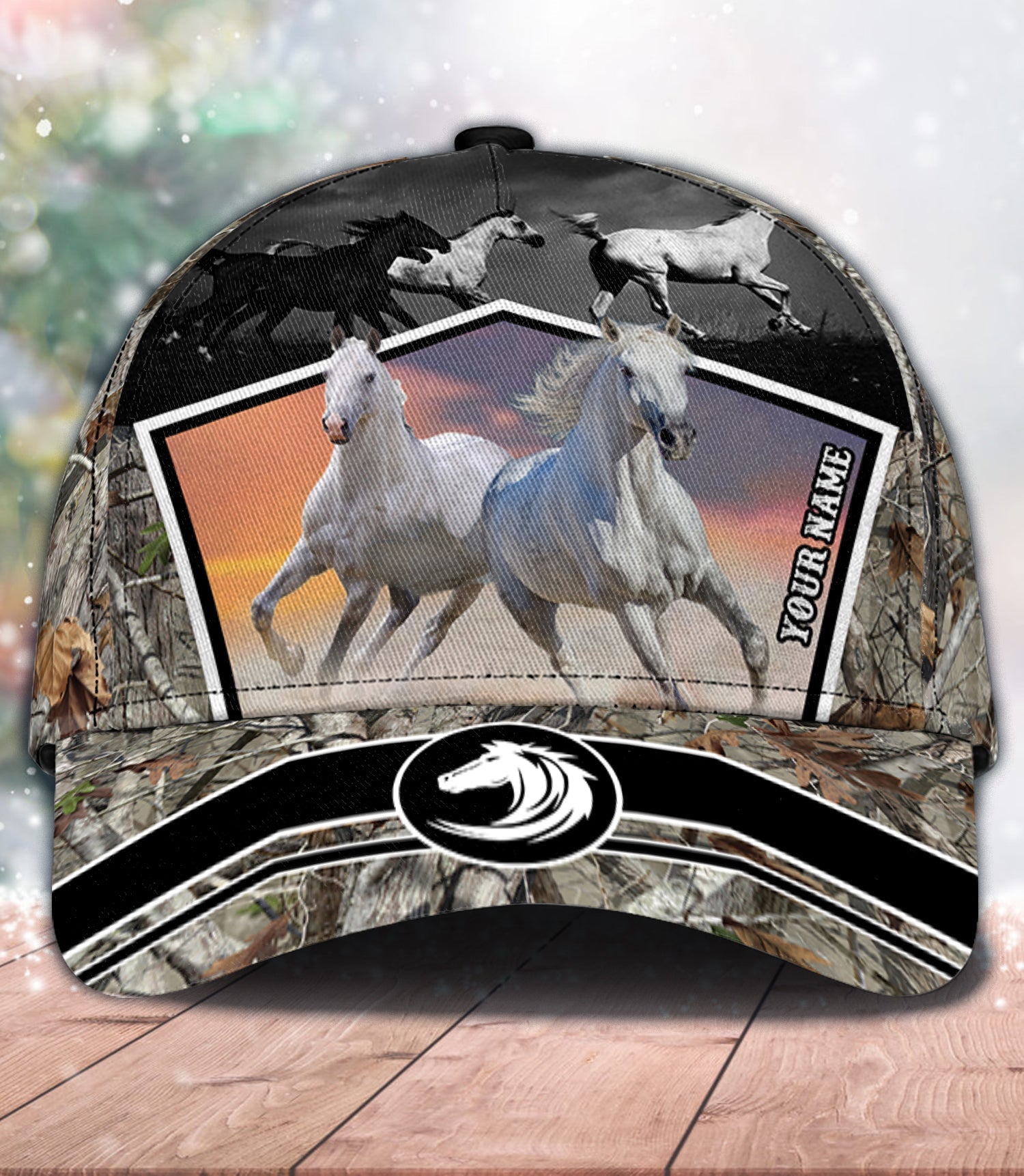 Personalized Horse Classic Cap, Personalized Gift for Horse Lovers Trucker Hats Custom Hats Gifts For Men & Women