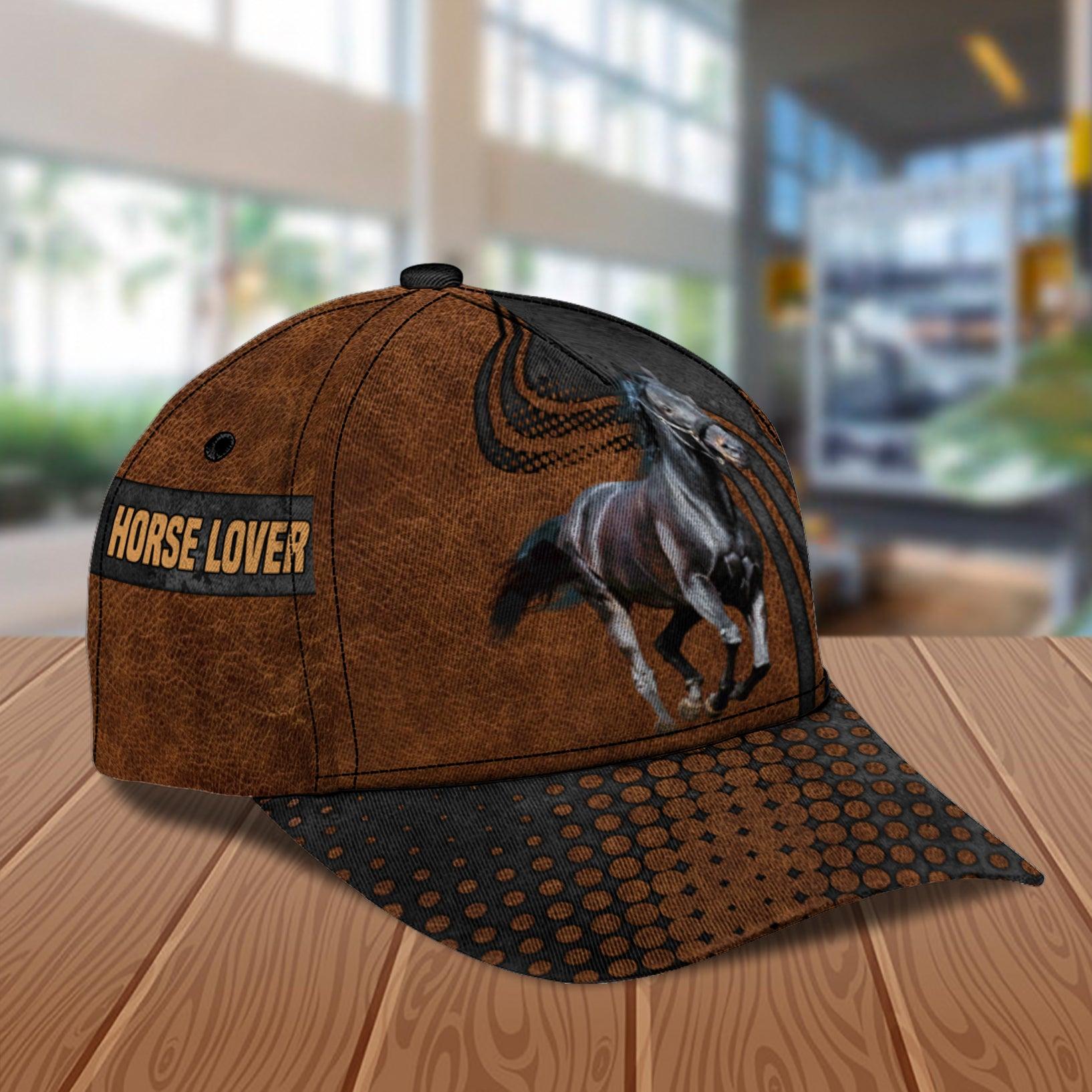 Personalized Horse Classic Cap, Personalized Gift for Horse Lovers Trucker Hats Custom Hats Gifts For Men & Women