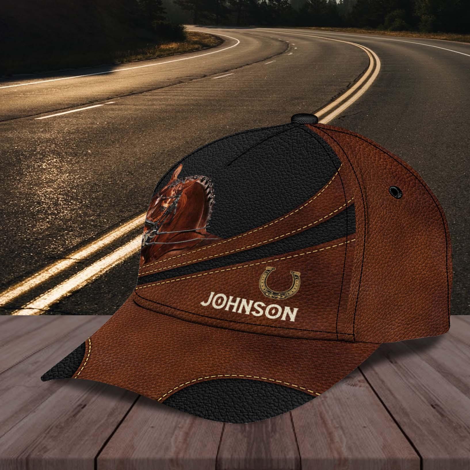Personalized Horse Classic Cap, Personalized Gift for Horse Lovers Trucker Hats Custom Hats Gifts For Men & Women