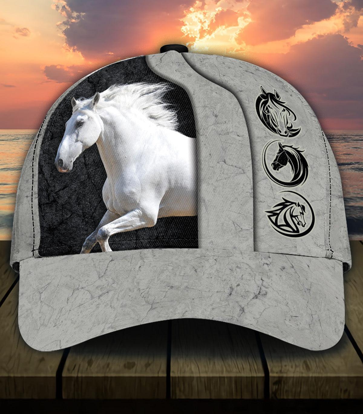 Personalized Horse Classic Cap, Personalized Gift for Horse Lovers Trucker Hats Custom Hats Gifts For Men & Women