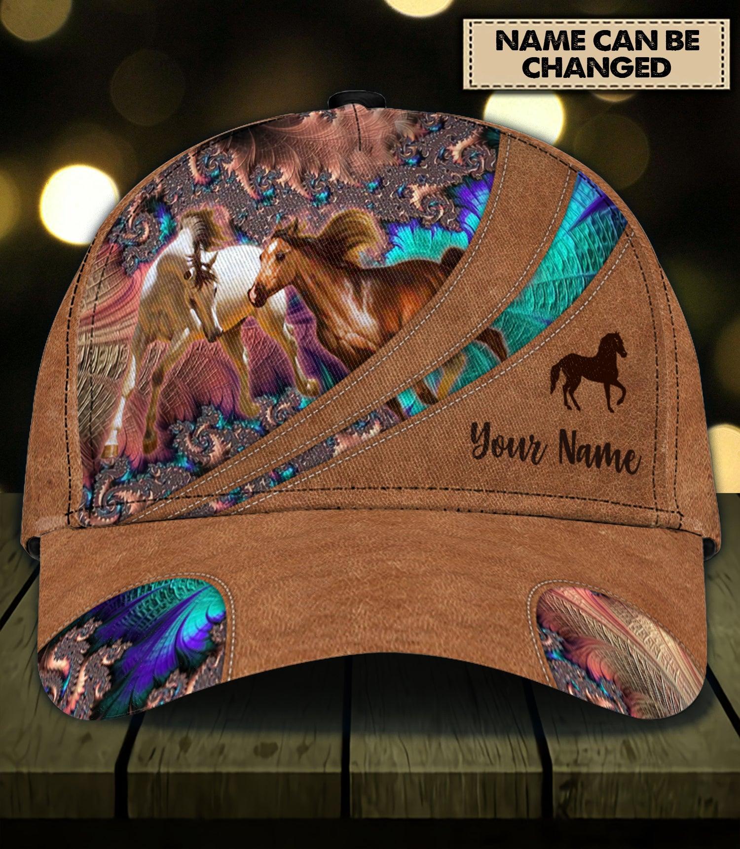 Personalized Horse Classic Cap, Personalized Gift for Horse Lovers Trucker Hats Custom Hats Gifts For Men & Women