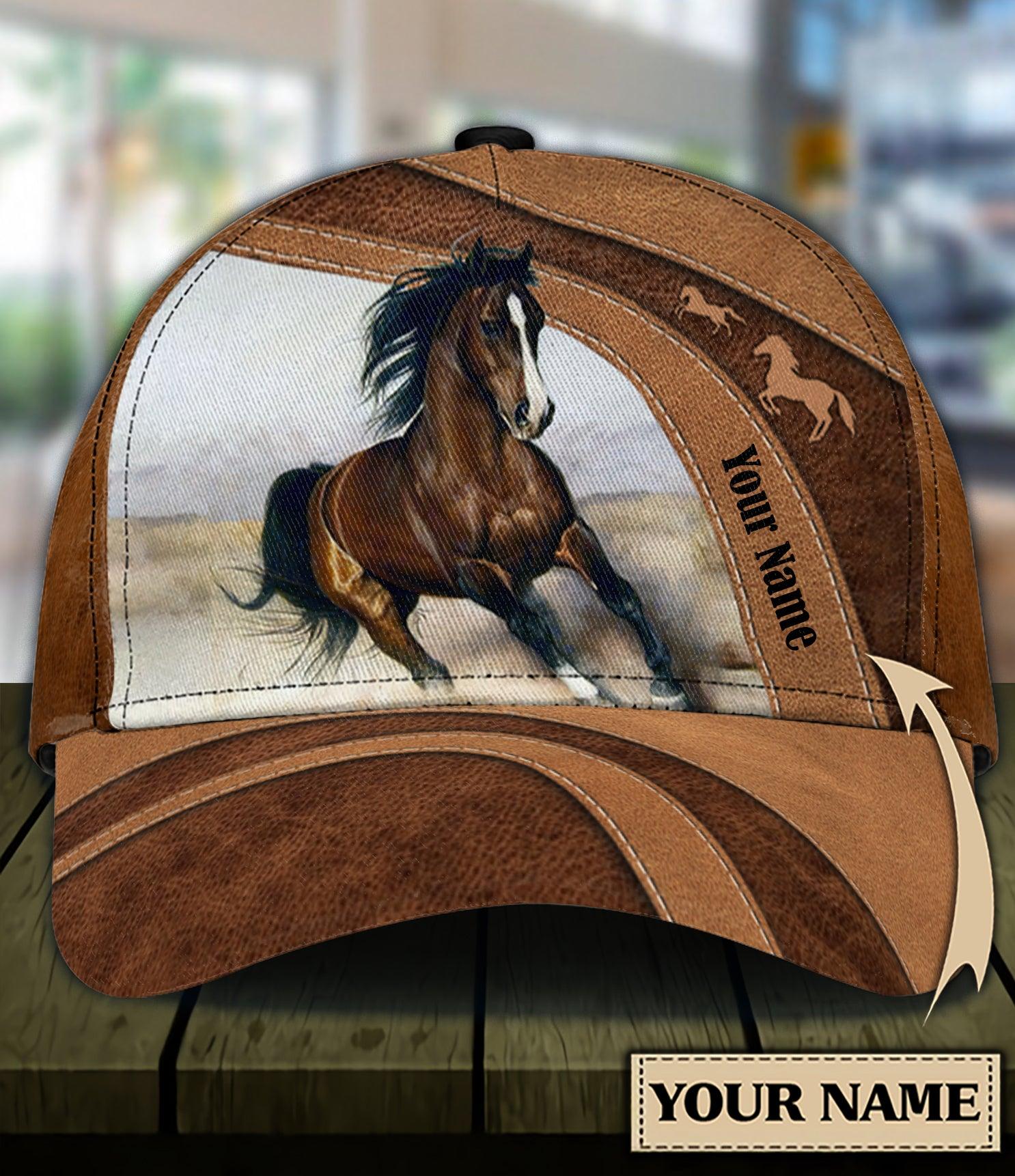 Personalized Horse Classic Cap, Personalized Gift for Horse Lovers Trucker Hats Custom Hats Gifts For Men & Women