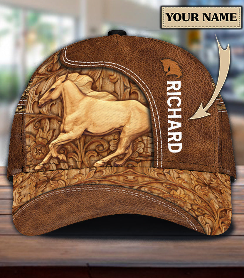 Personalized Horse Classic Cap, Personalized Gift for Horse Lovers Trucker Hats Custom Hats Gifts For Men & Women