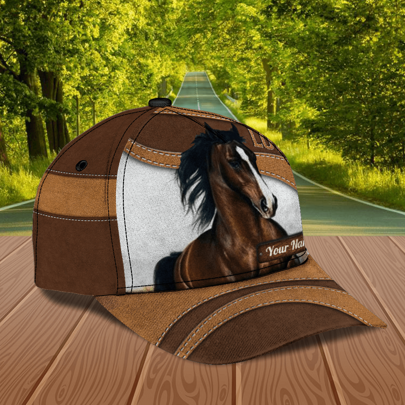 Personalized Horse Classic Cap, Personalized Gift for Horse Lovers Trucker Hats Custom Hats Gifts For Men & Women