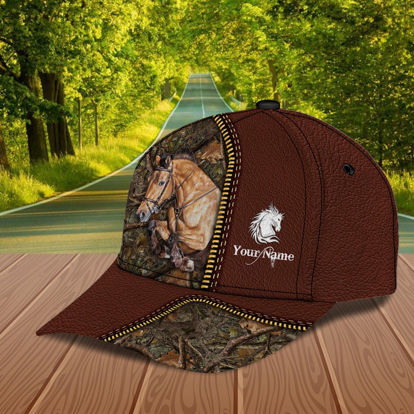 Personalized Horse Classic Cap, Personalized Gift for Horse Lovers Trucker Hats Custom Hats Gifts For Men & Women