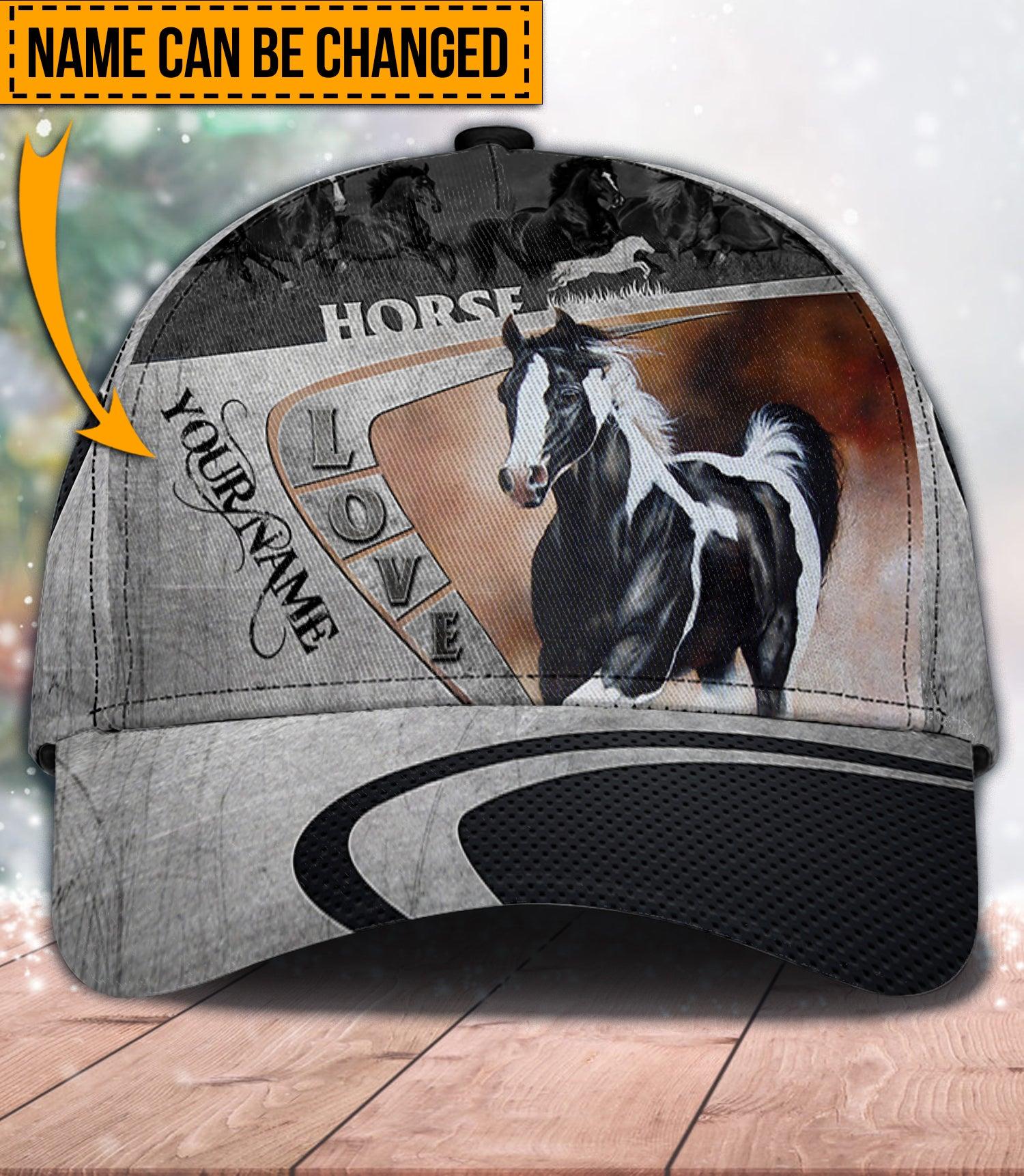 Personalized Horse Classic Cap, Personalized Gift for Horse Lovers Trucker Hats Custom Hats Gifts For Men & Women