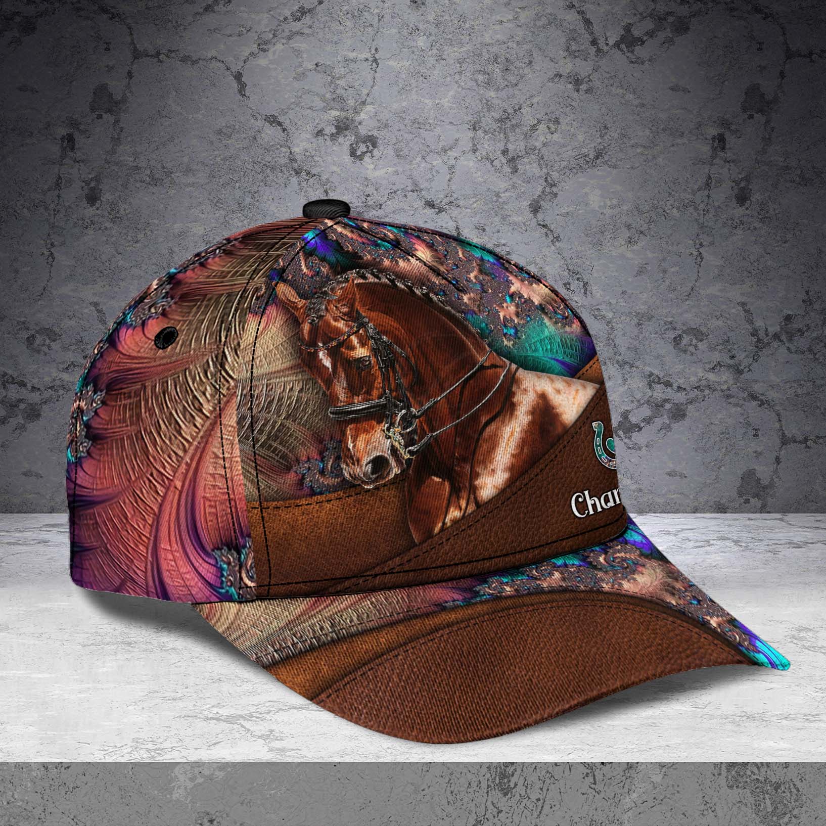 Personalized Horse Classic Cap, Personalized Gift for Horse Lovers Trucker Hats Custom Hats Gifts For Men & Women