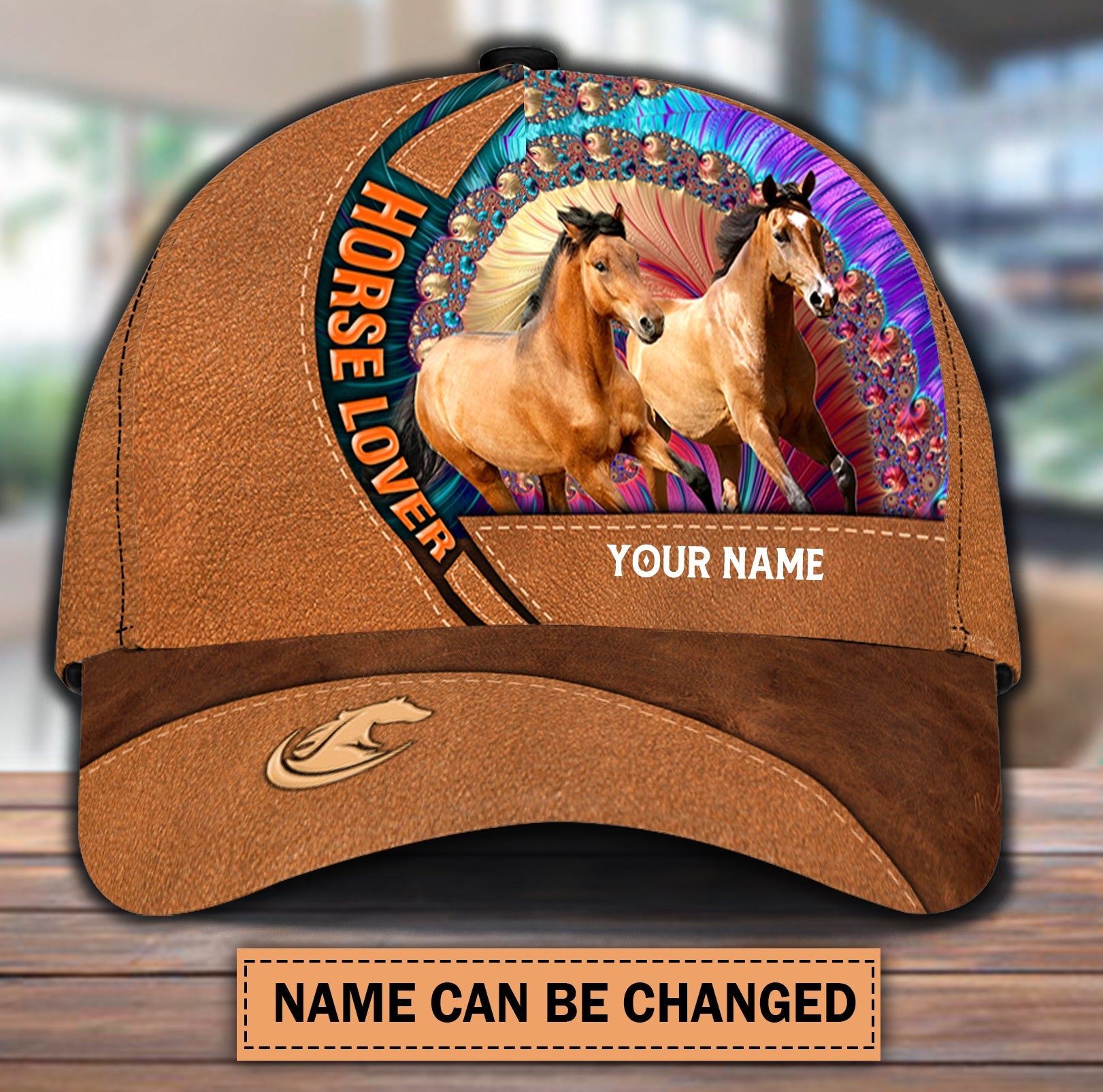 Personalized Horse Classic Cap, Personalized Gift for Horse Lovers Trucker Hats Custom Hats Gifts For Men & Women