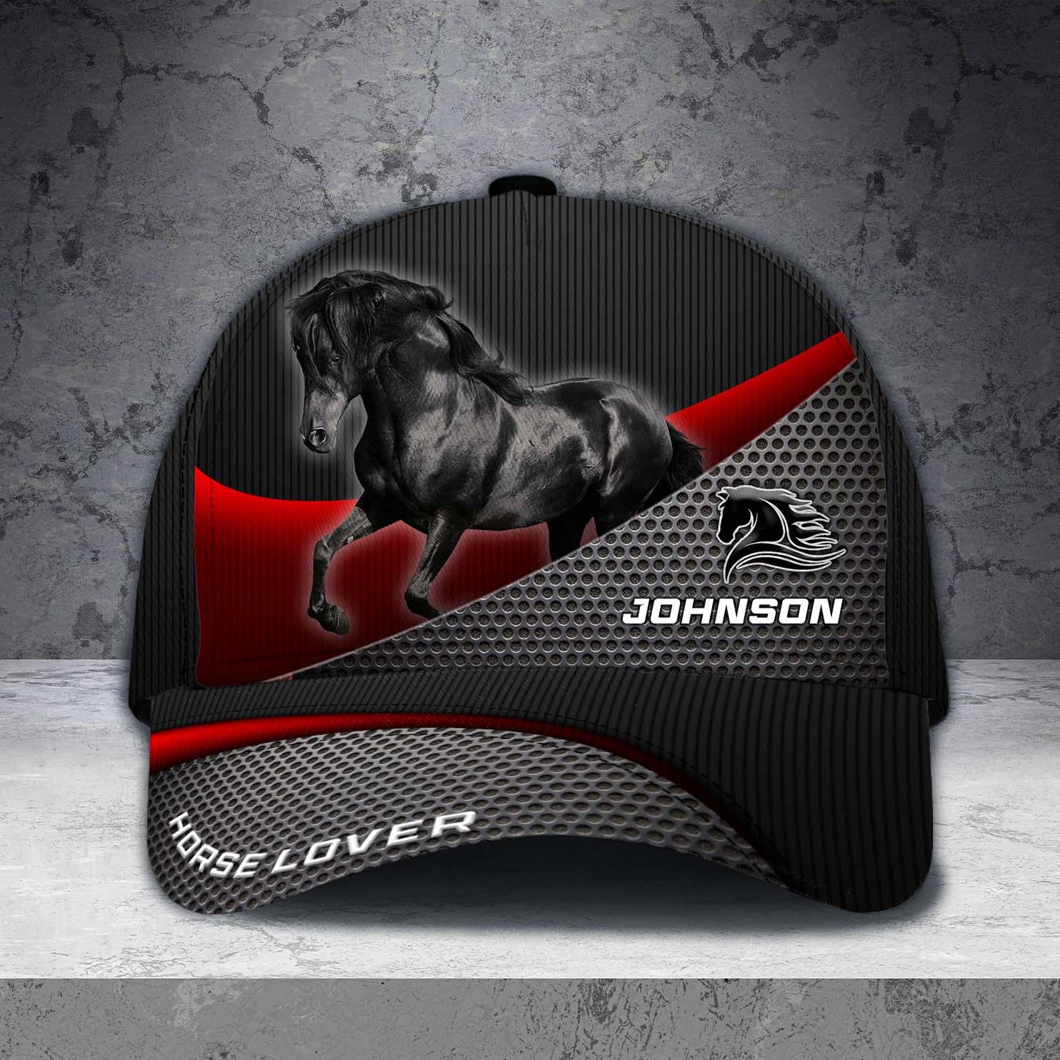 Personalized Horse Classic Cap, Personalized Gift for Horse Lovers Trucker Hats Custom Hats Gifts For Men & Women