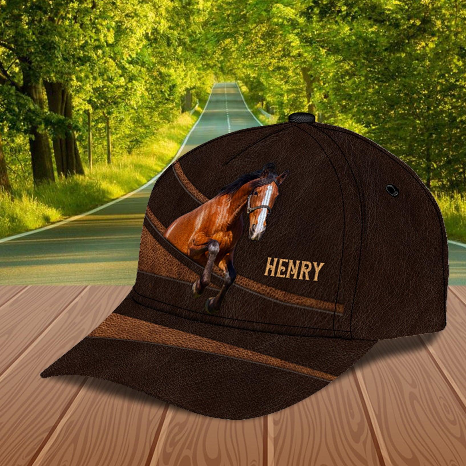 Personalized Horse Classic Cap, Personalized Gift for Horse Lovers Trucker Hats Custom Hats Gifts For Men & Women