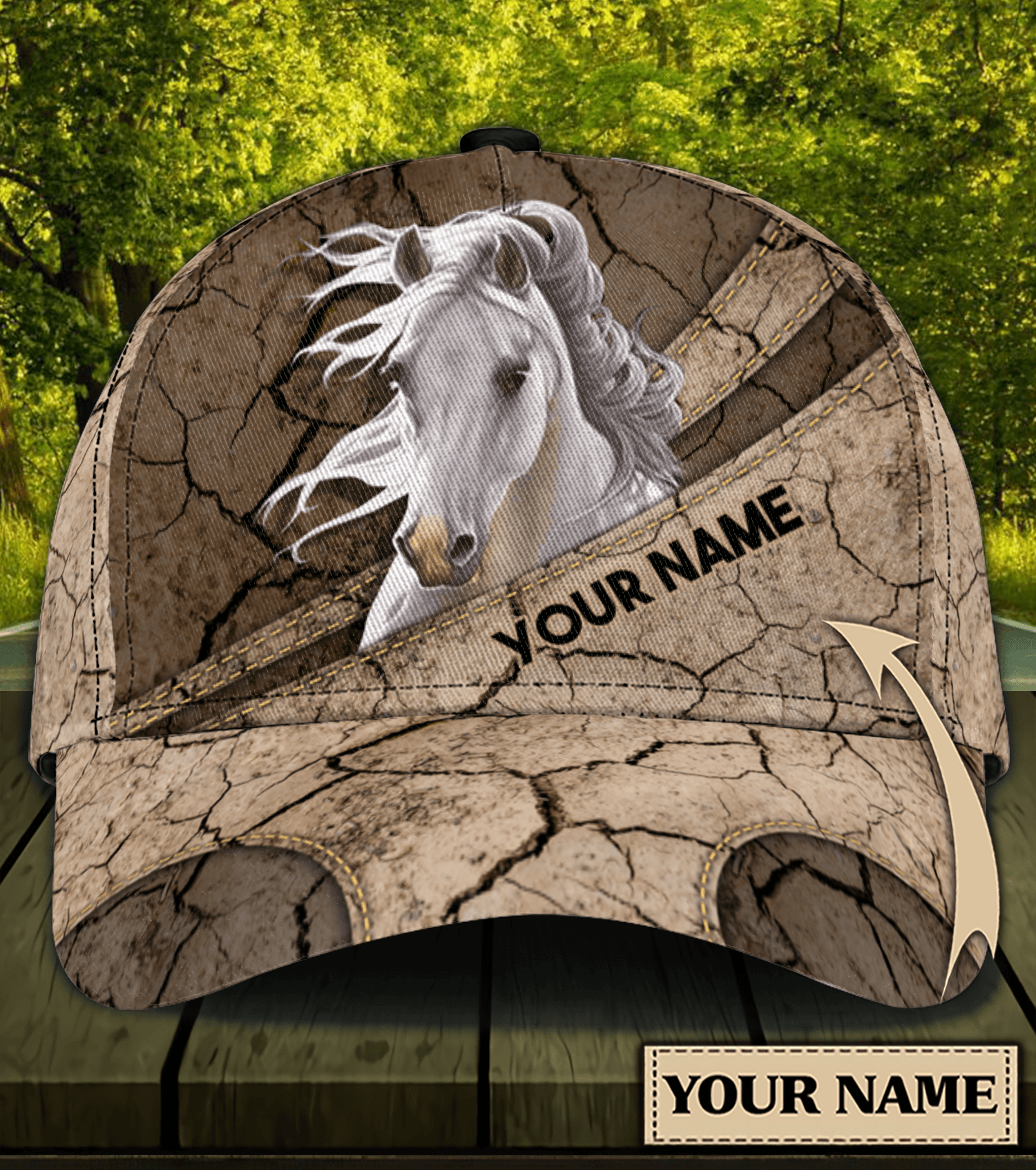 Personalized Horse Classic Cap, Personalized Gift for Horse Lovers Trucker Hats Custom Hats Gifts For Men & Women