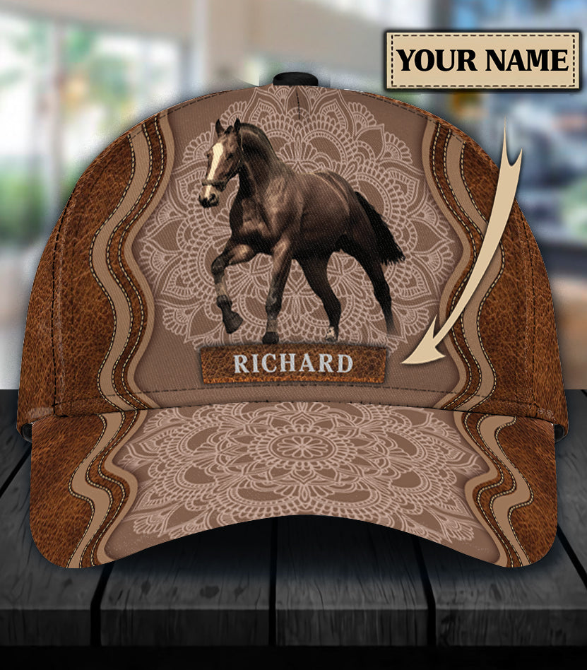 Personalized Horse Classic Cap, Personalized Gift for Horse Lovers Trucker Hats Custom Hats Gifts For Men & Women