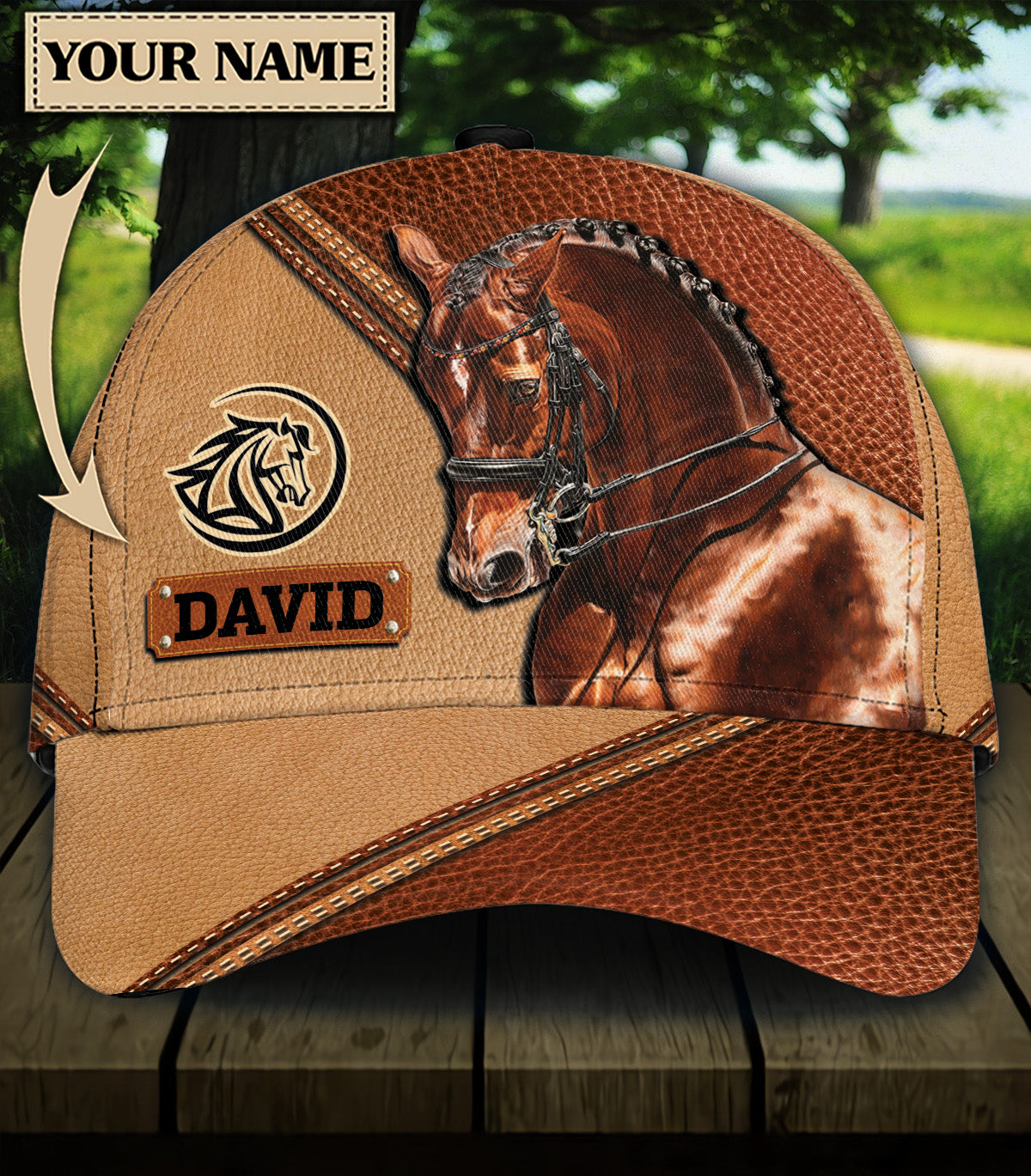 Personalized Horse Classic Cap, Personalized Gift for Horse Lovers Trucker Hats Custom Hats Gifts For Men & Women
