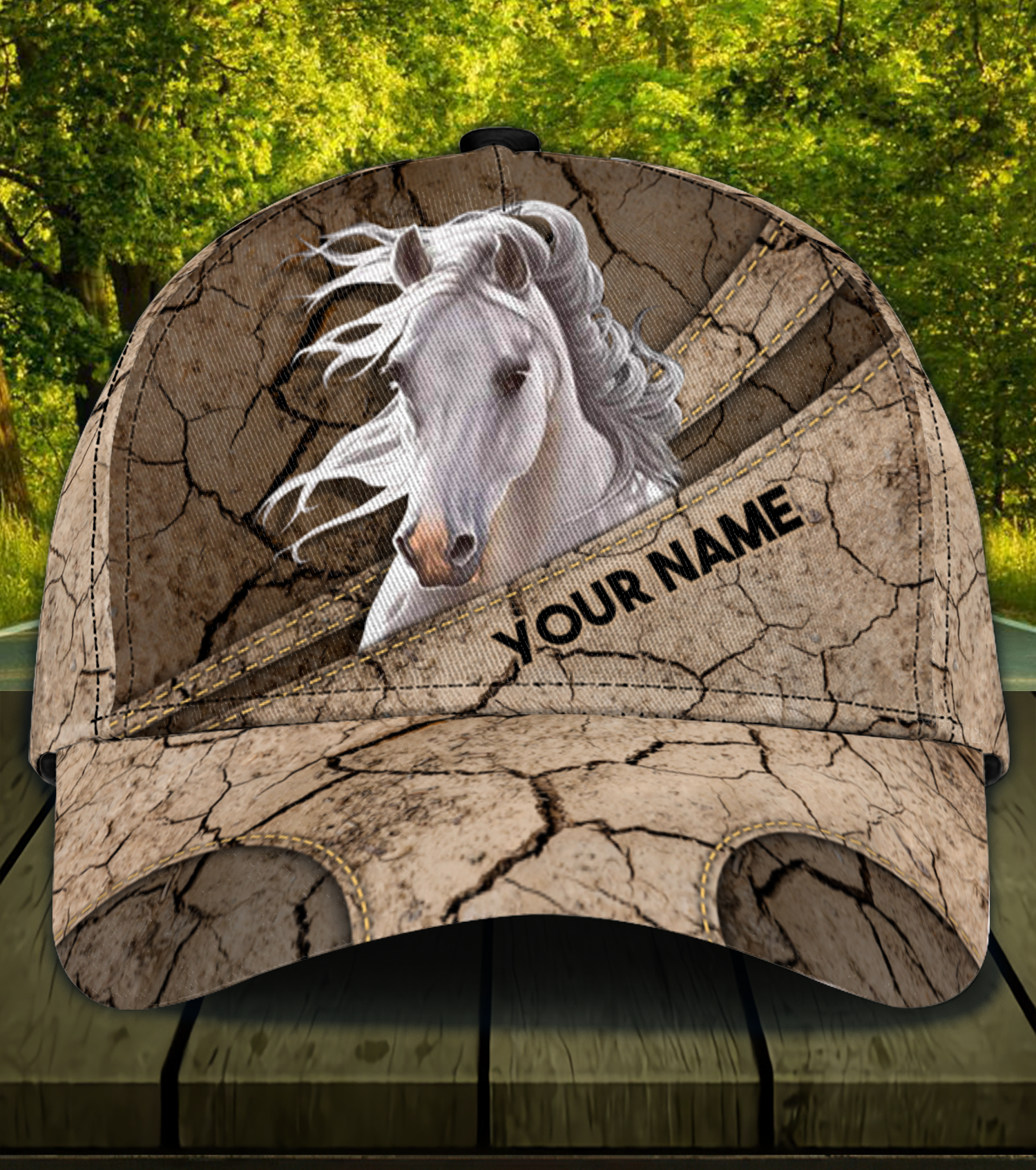 Personalized Horse Classic Cap, Personalized Gift for Horse Lovers - Trucker Hats Custom Hats Gifts For Men & Women