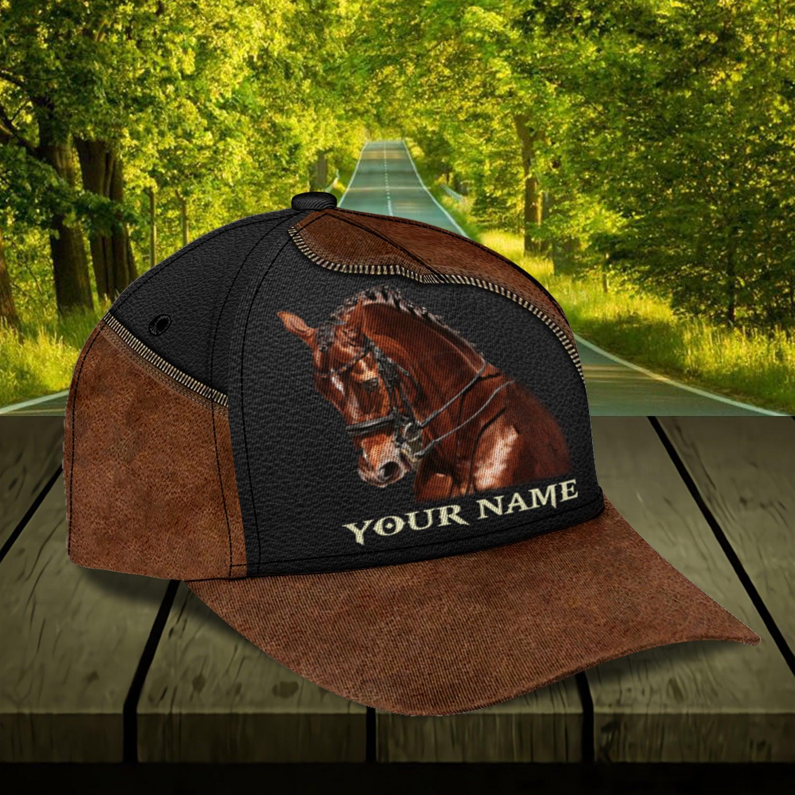 Personalized Horse Classic Cap, Personalized Gift for Horse Lovers Trucker Hats Custom Hats Gifts For Men & Women
