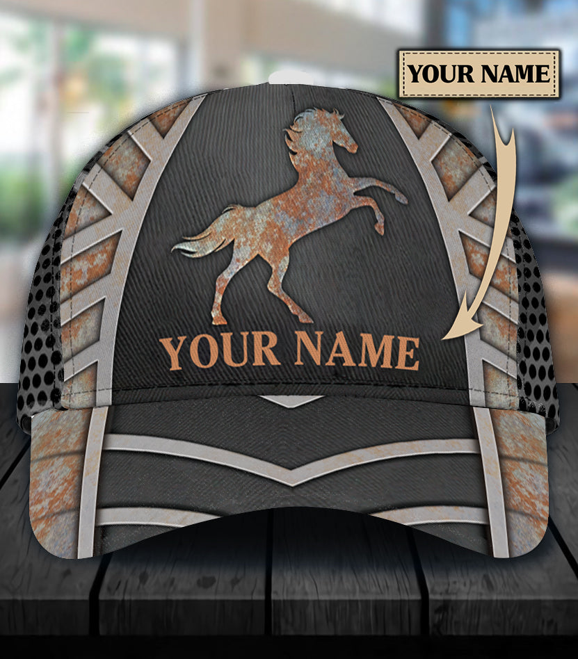 Personalized Horse Classic Cap, Personalized Gift for Horse Lovers Trucker Hats Custom Hats Gifts For Men & Women