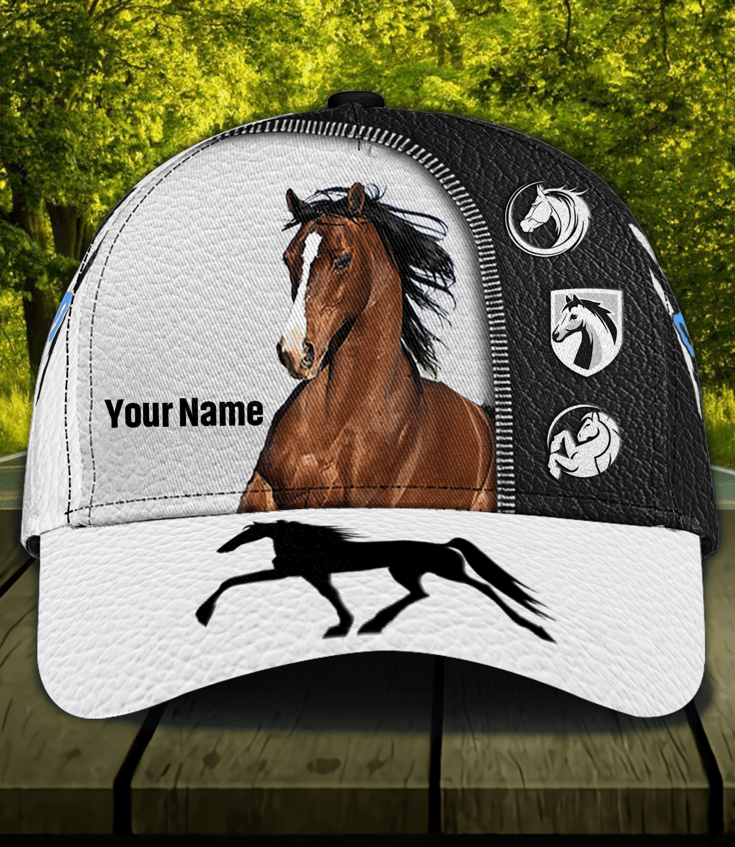 Personalized Horse Classic Cap, Personalized Gift for Horse Lovers Trucker Hats Custom Hats Gifts For Men & Women