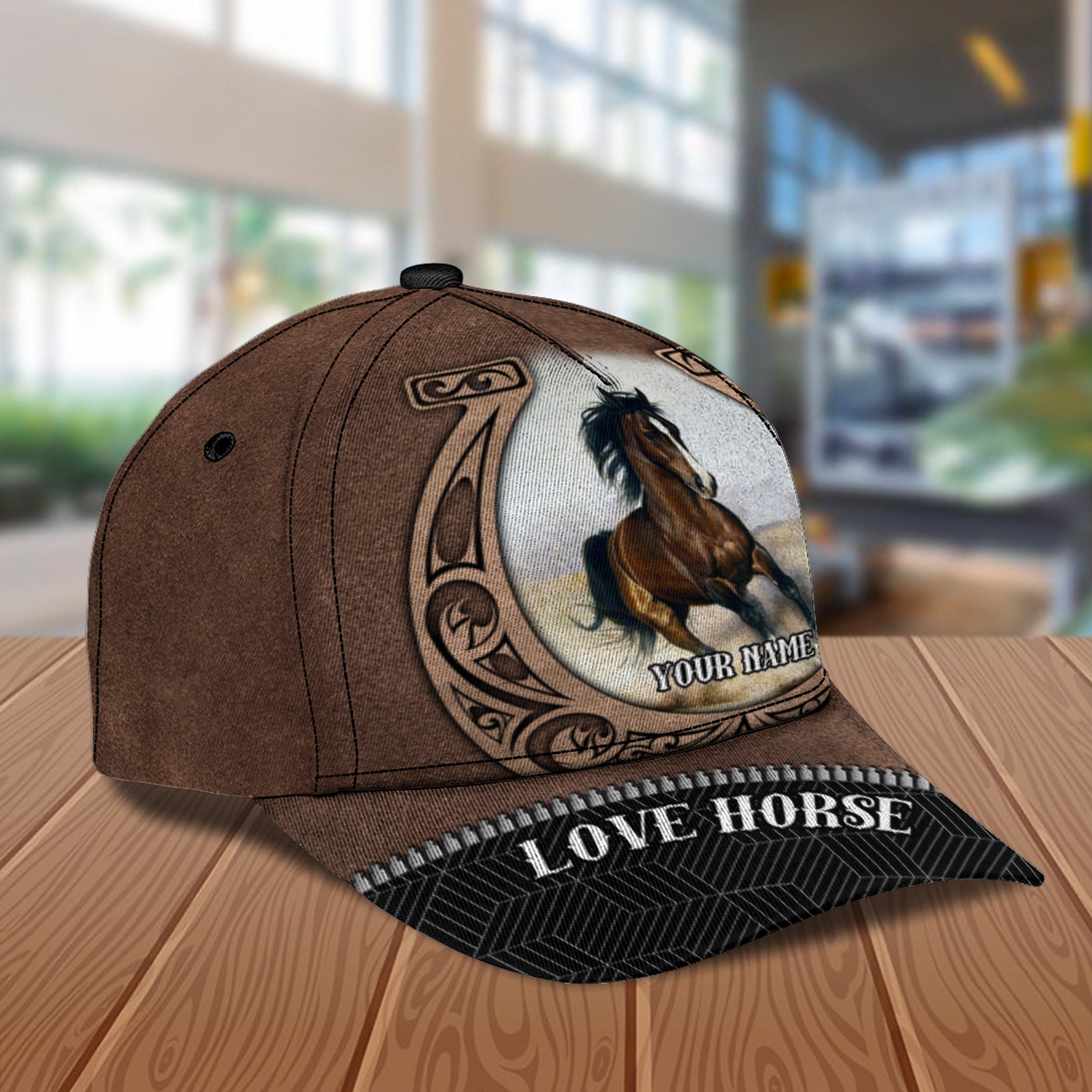 Personalized Horse Classic Cap, Personalized Gift for Horse Lovers Trucker Hats Custom Hats Gifts For Men & Women