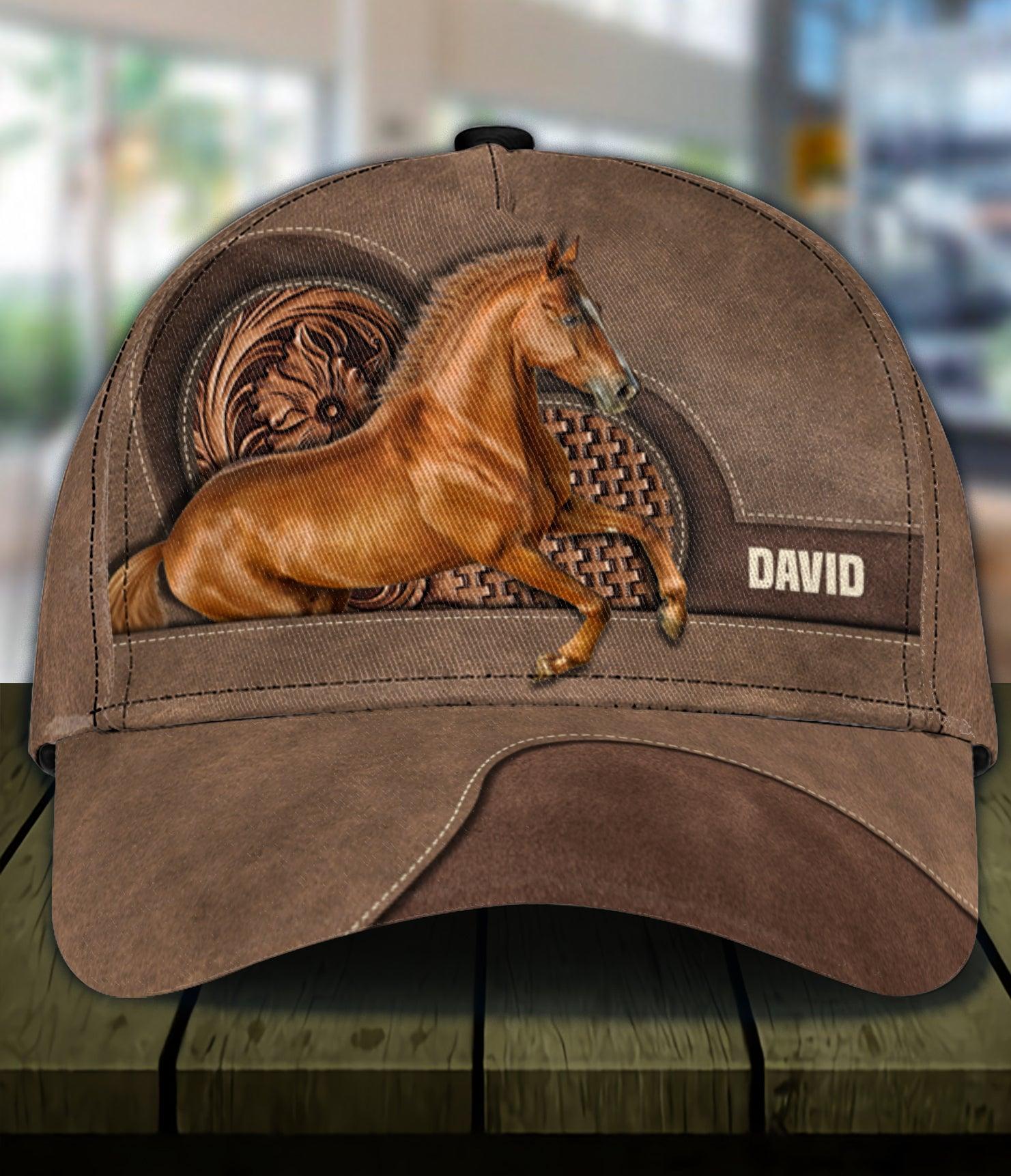 Personalized Horse Classic Cap, Personalized Gift for Horse Lovers Trucker Hats Custom Hats Gifts For Men & Women