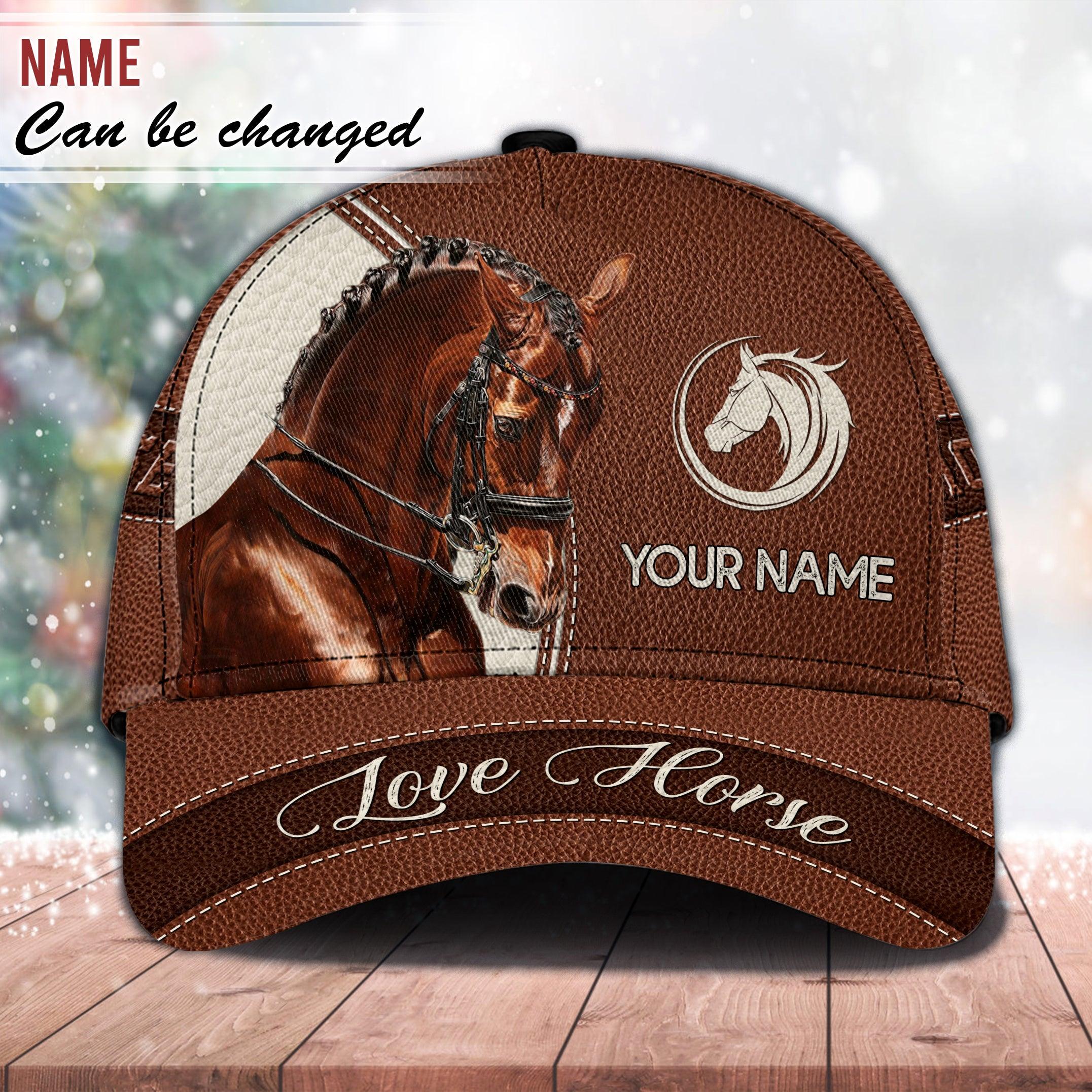 Personalized Horse Classic Cap, Personalized Gift for Horse Lovers Trucker Hats Custom Hats Gifts For Men & Women