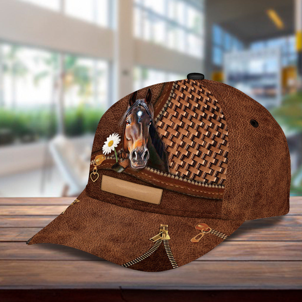 Personalized Horse Classic Cap, Personalized Gift for Horse Lovers Trucker Hats Custom Hats Gifts For Men & Women
