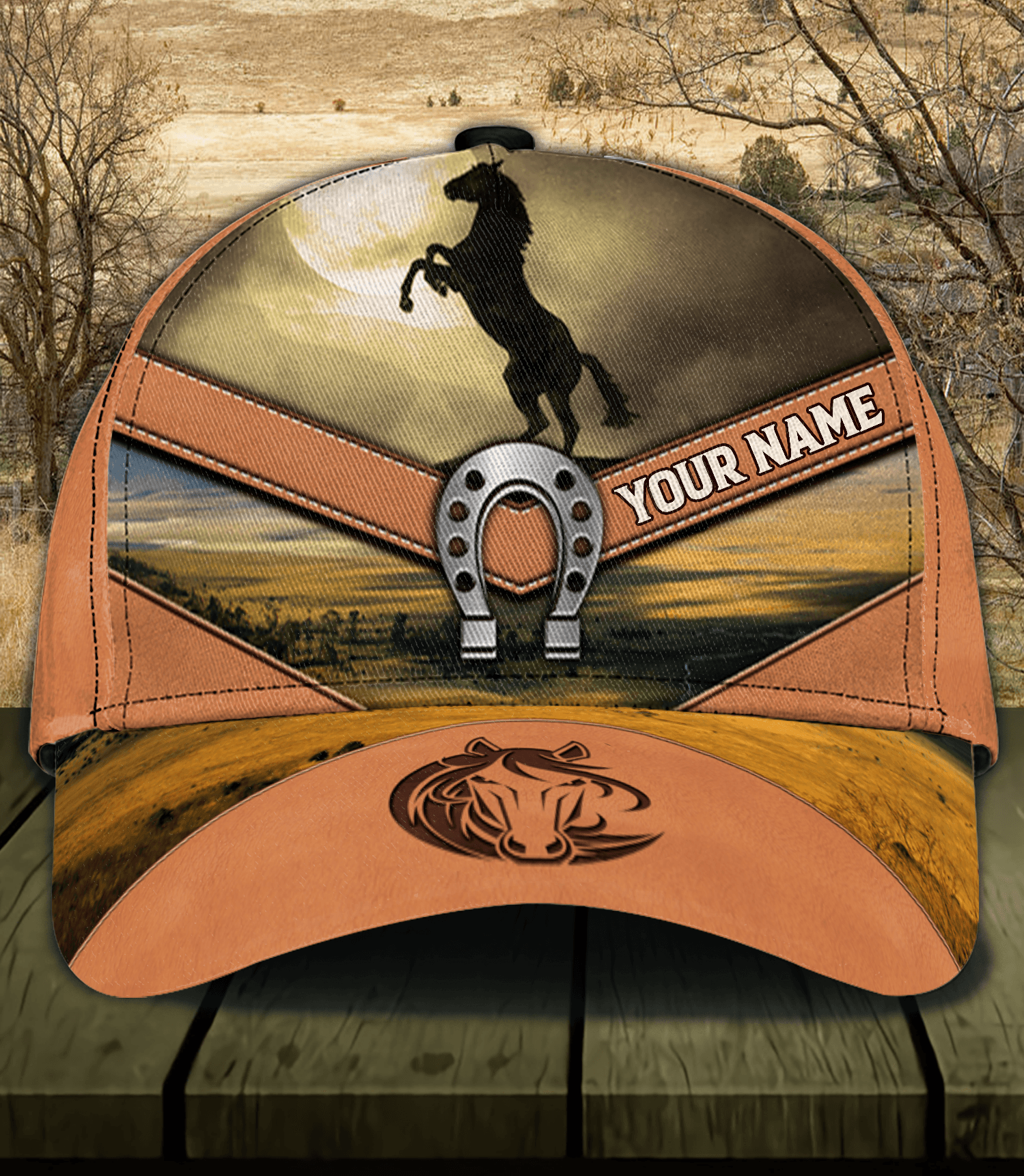 Personalized Horse Classic Cap, Personalized Gift for Horse Lovers Trucker Hats Custom Hats Gifts For Men & Women