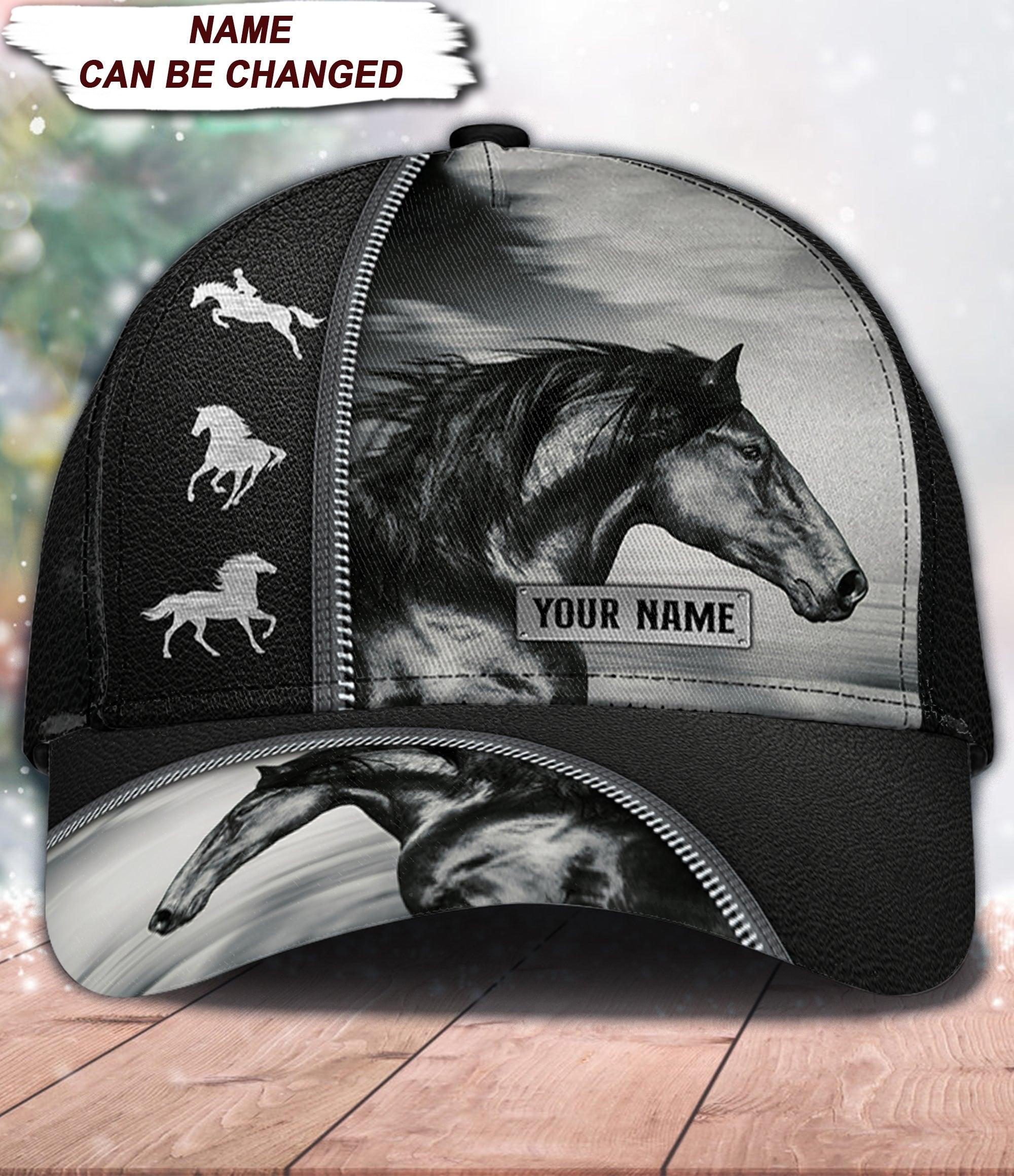 Personalized Horse Classic Cap, Personalized Gift for Horse Lovers Trucker Hats Custom Hats Gifts For Men & Women