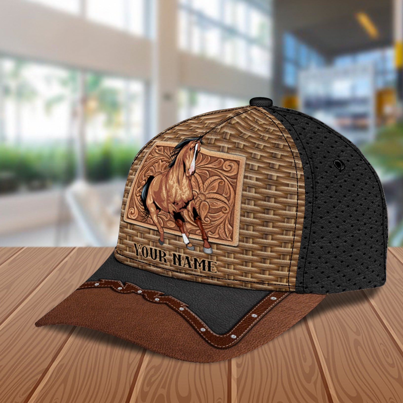 Personalized Horse Classic Cap, Personalized Gift for Horse Lovers Trucker Hats Custom Hats Gifts For Men & Women
