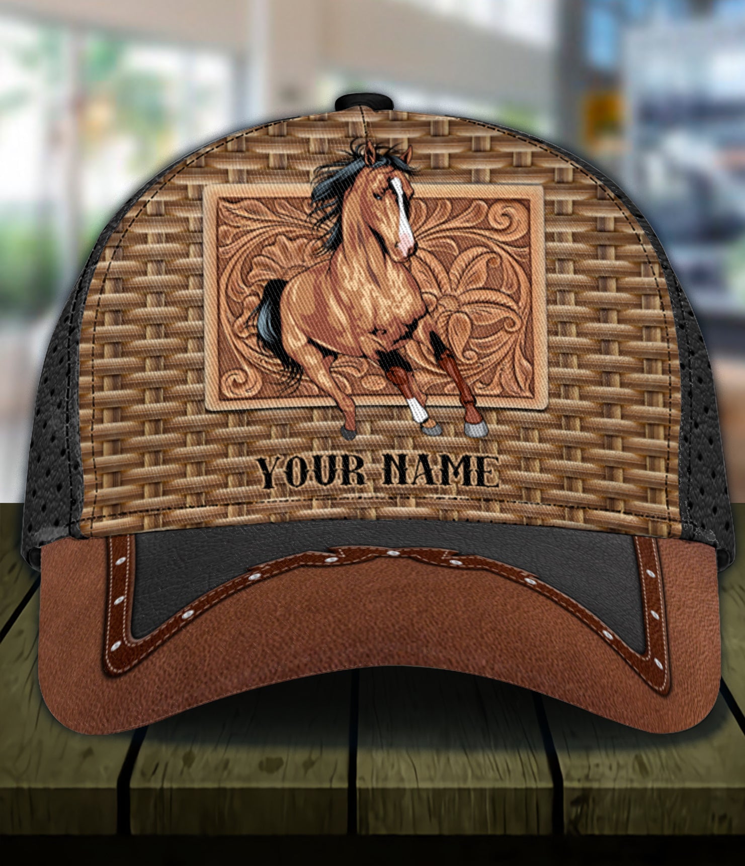 Personalized Horse Classic Cap, Personalized Gift for Horse Lovers Trucker Hats Custom Hats Gifts For Men & Women