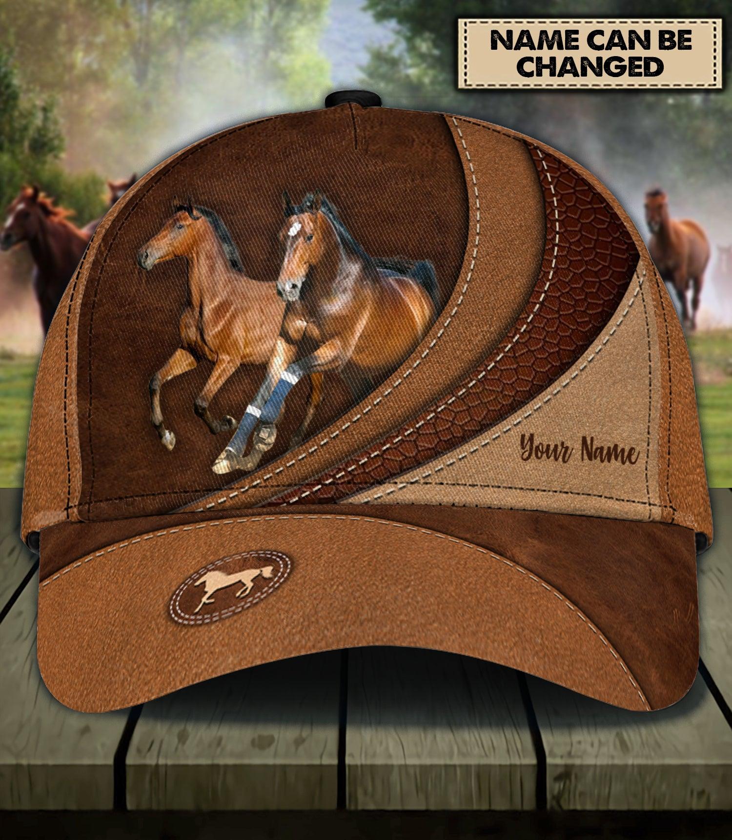 Personalized Horse Classic Cap, Personalized Gift for Horse Lovers Trucker Hats Custom Hats Gifts For Men & Women