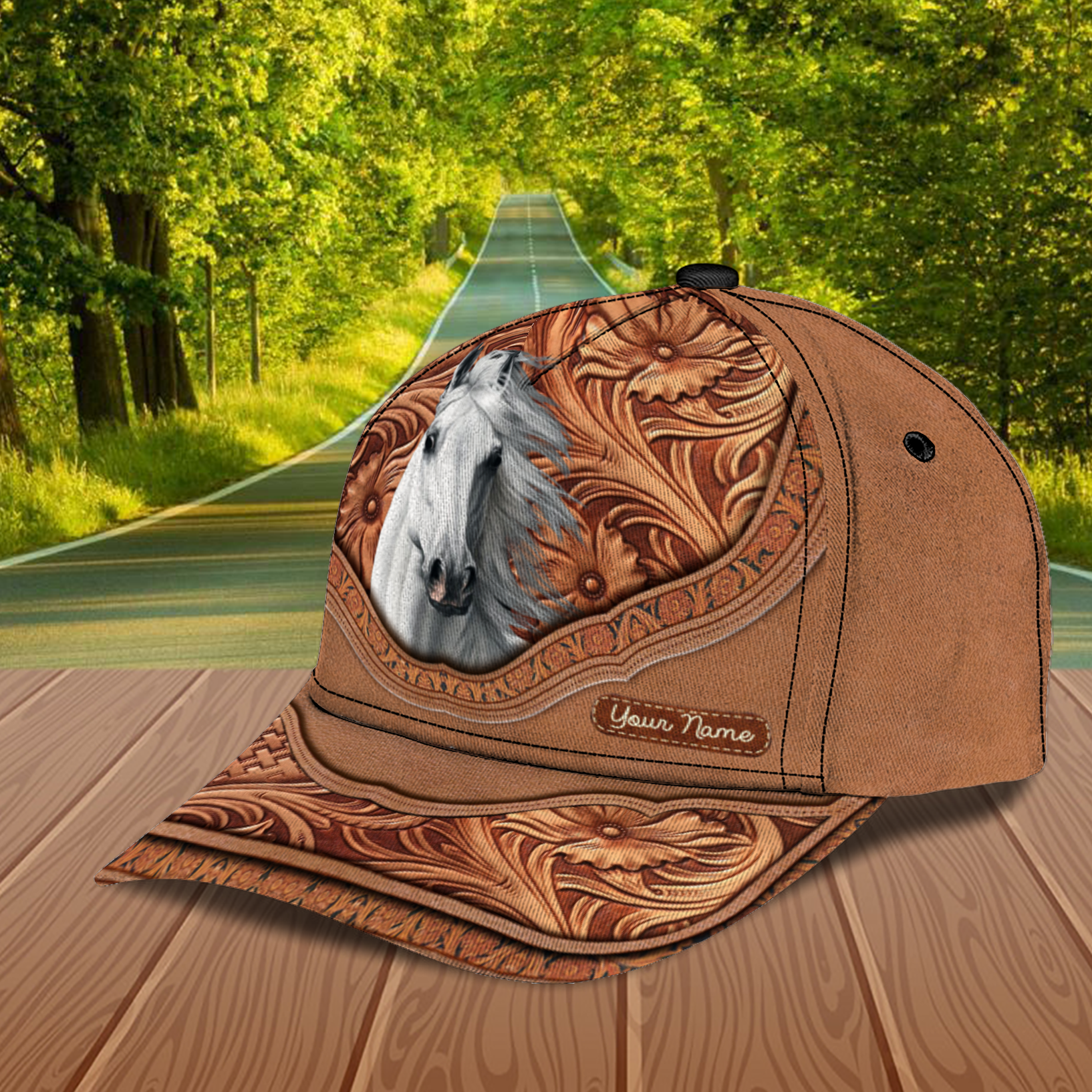 Personalized Horse Classic Cap, Personalized Gift for Horse Lovers Trucker Hats Custom Hats Gifts For Men & Women