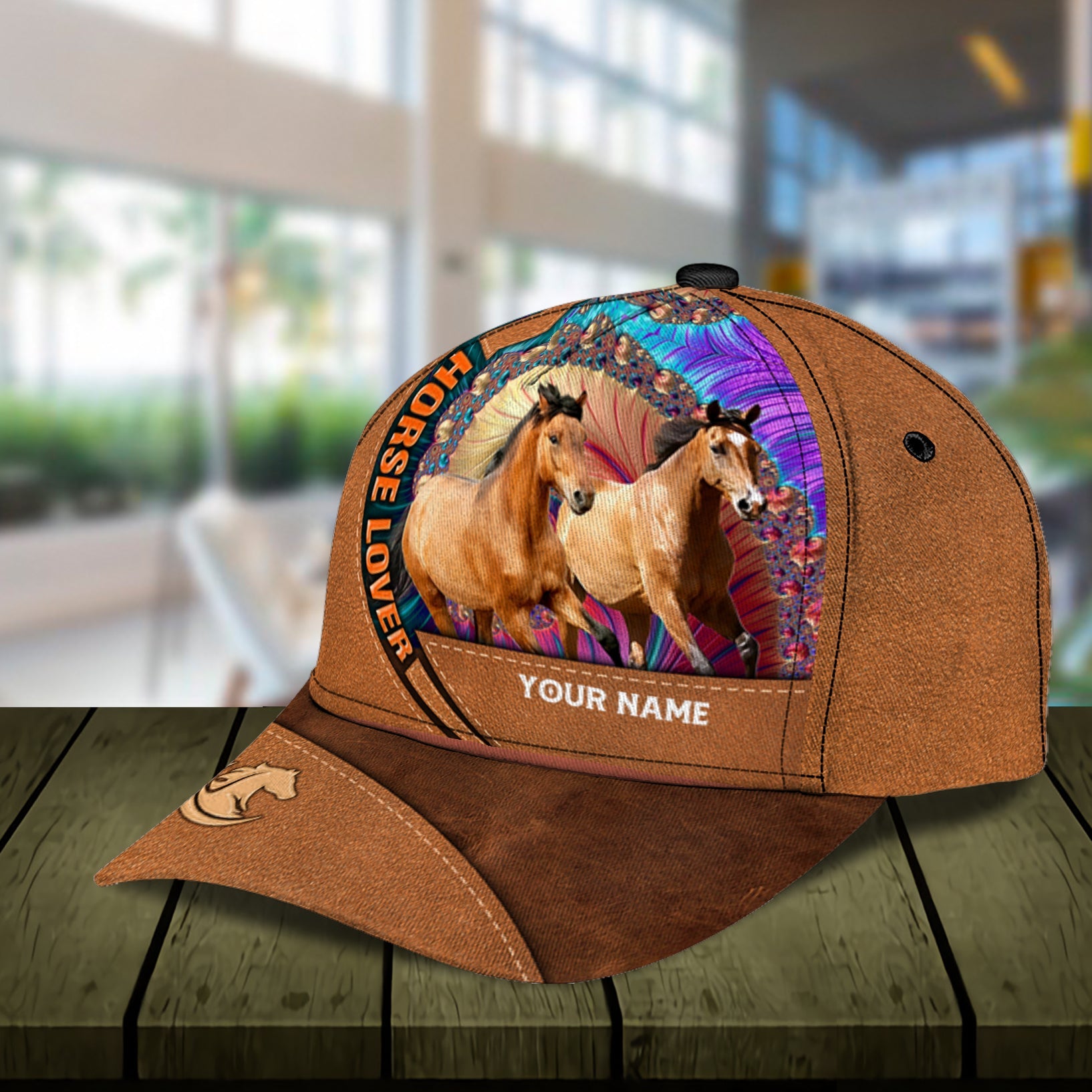 Personalized Horse Classic Cap, Personalized Gift for Horse Lovers Trucker Hats Custom Hats Gifts For Men & Women