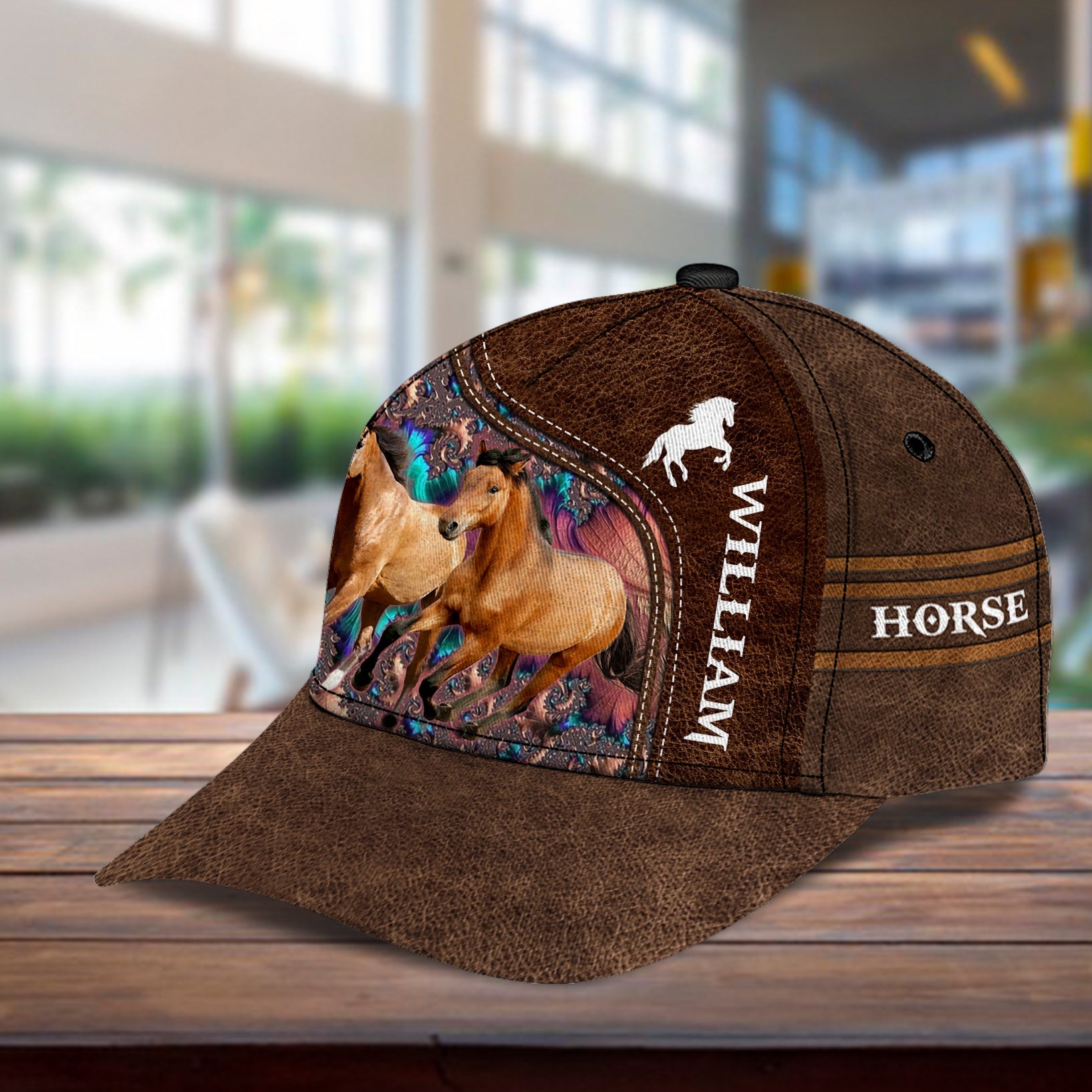 Personalized Horse Classic Cap, Personalized Gift for Horse Lovers Trucker Hats Custom Hats Gifts For Men & Women