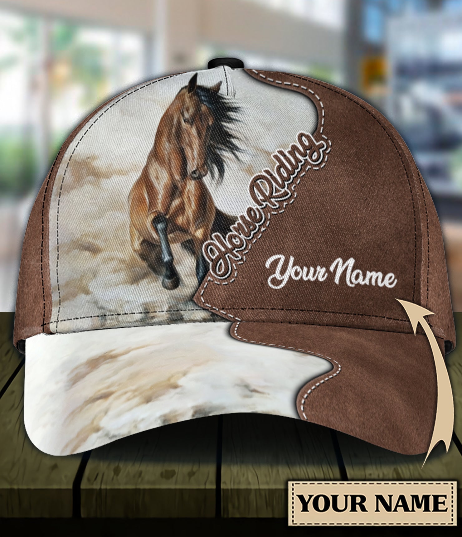 Personalized Horse Classic Cap, Personalized Gift for Horse Lovers Trucker Hats Custom Hats Gifts For Men & Women