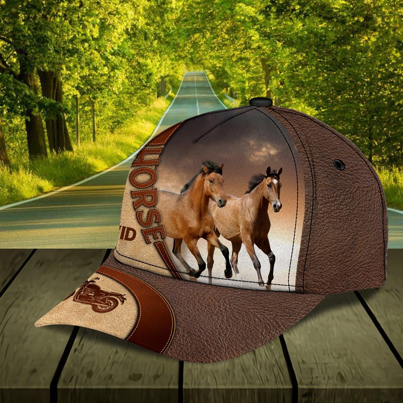 Personalized Horse Classic Cap, Personalized Gift for Horse Lovers Trucker Hats Custom Hats Gifts For Men & Women