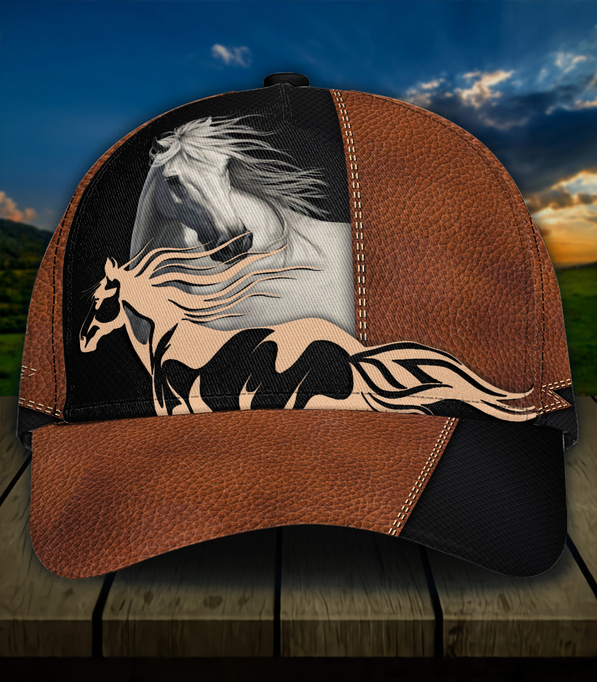 Personalized Horse Classic Cap, Personalized Gift for Horse Lovers Trucker Hats Custom Hats Gifts For Men & Women